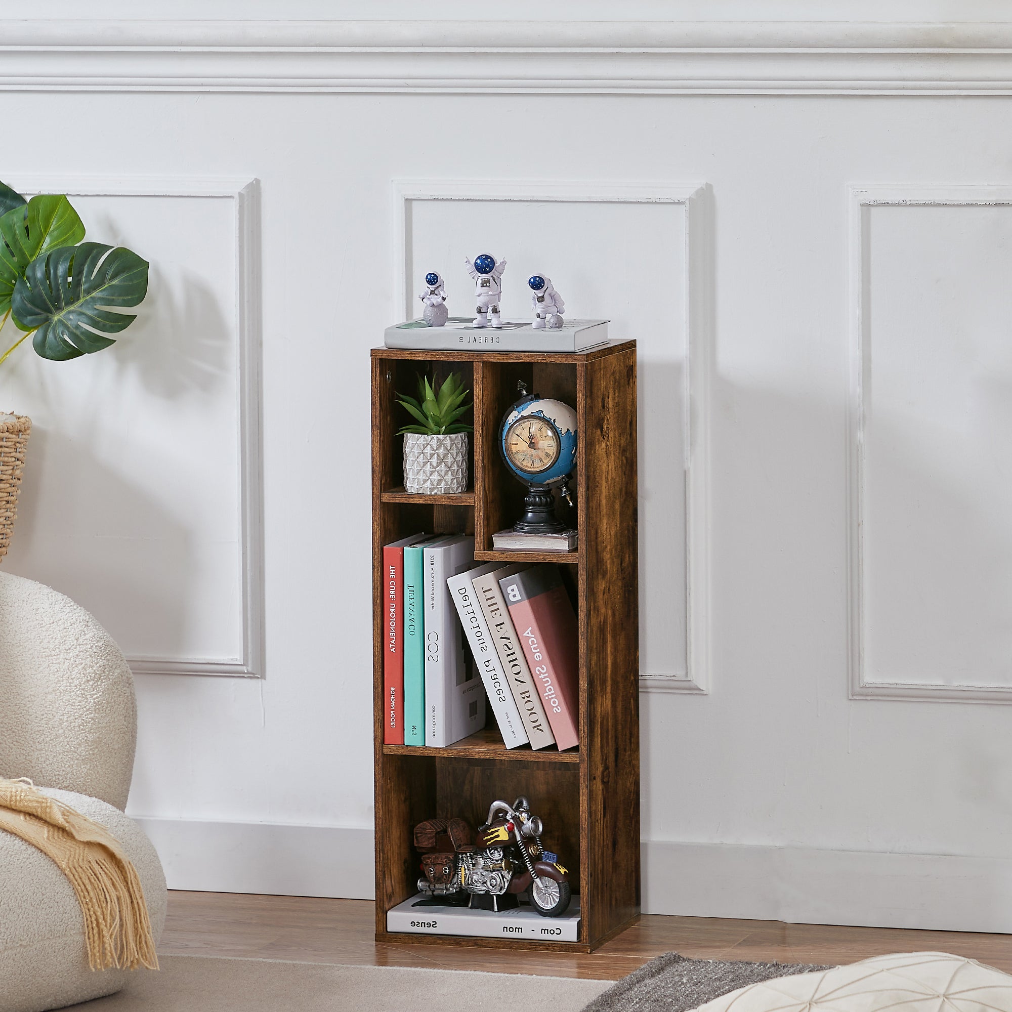 Vecelo LOE-B07-BRN bookcases - View #2