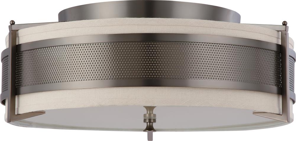  LW4437 1-Light 4-in Hazel Bronze Semi-flush Mount Light