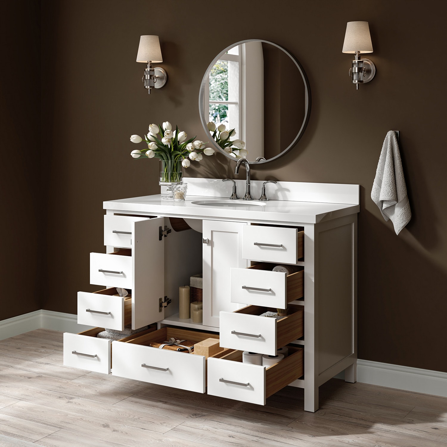 ARIEL A049SWQOVOWHT Bath-Vanity-Combo - View #3