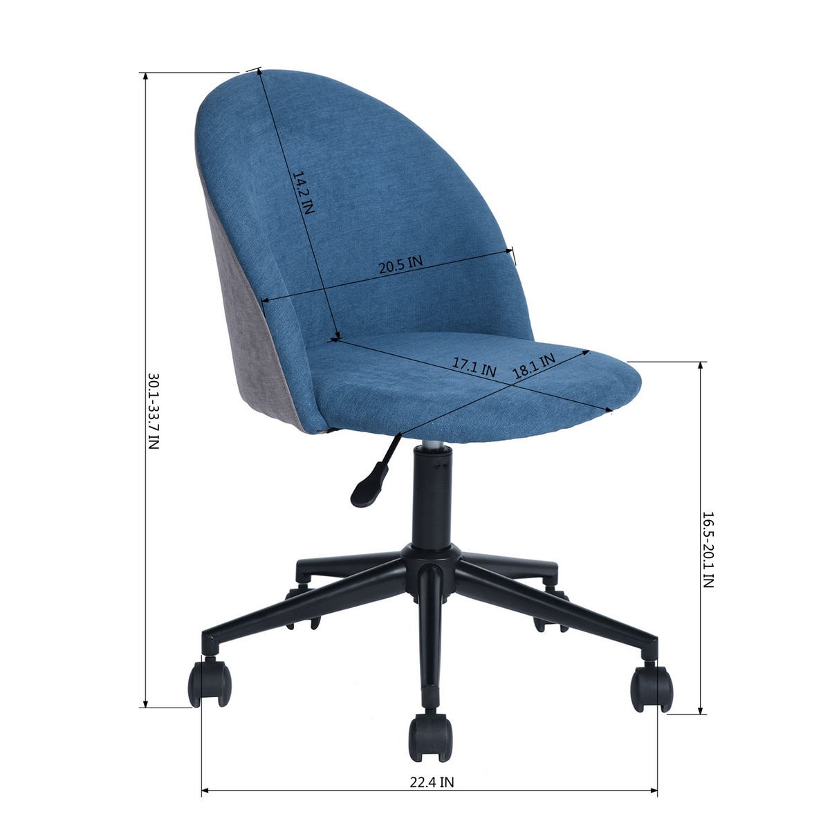 CASAINC DUDLEY DBLUE Office-Chairs - View #15