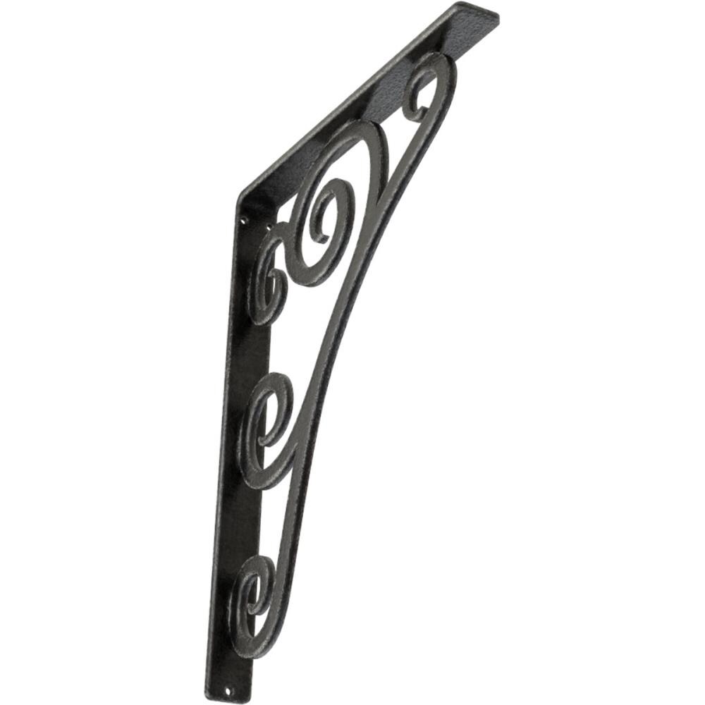 Ekena Millwork BKTM01X12X15STNAPW Tristan 12-in x 1.5-in x 15-in Gray Wrought iron Countertop support bracket