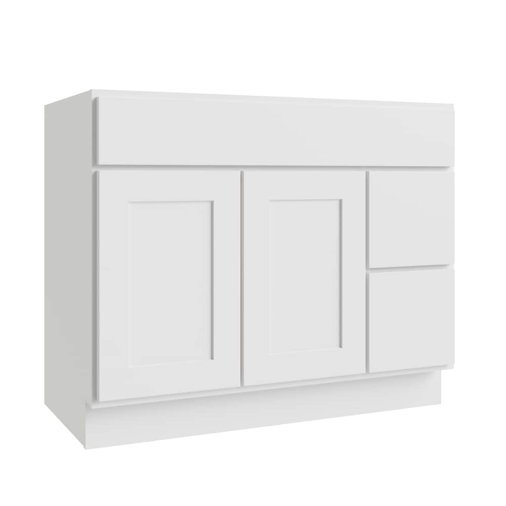 RELIABILT L10-V36D Parkstone 36-in White Bathroom Vanity Base Cabinet without Top