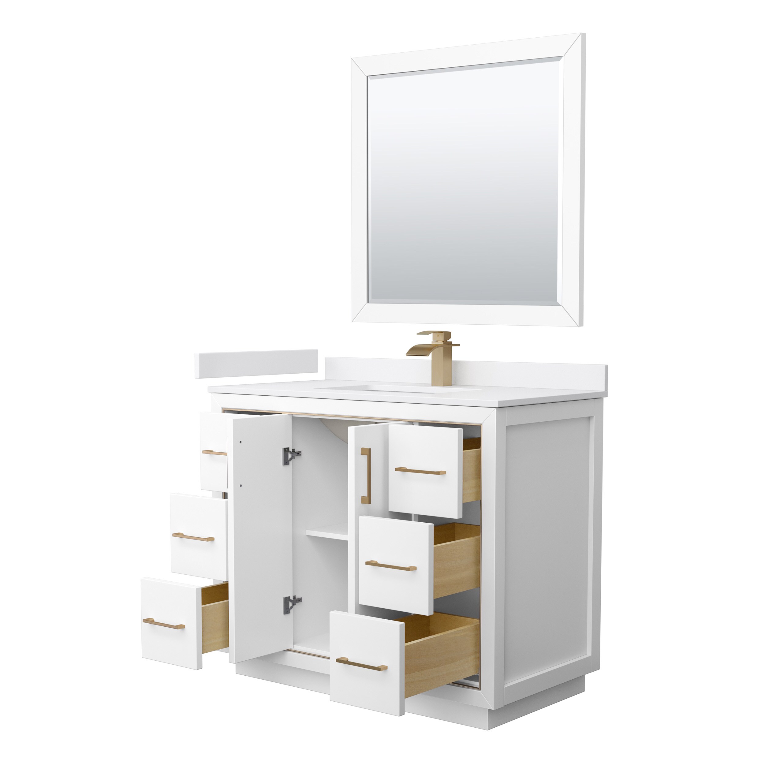 Wyndham Collection WCF111142SWZWCUNSM34 Bath-Vanity-Combo - View #2