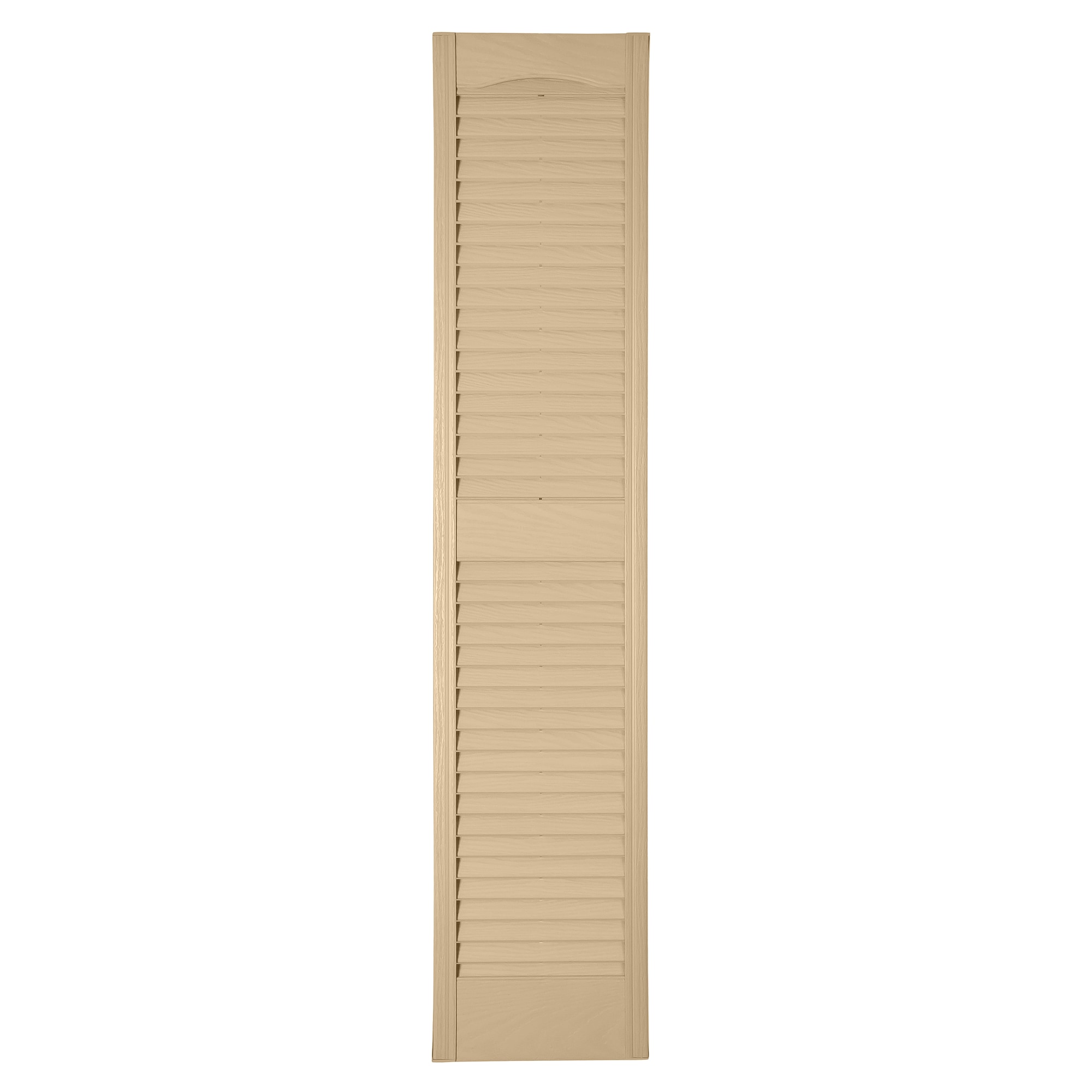 RELIABILT LVRCT1075011 10-in W x 75-in H Sandalwood Louvered Polypropylene Exterior Shutters ( 2 -Pack )