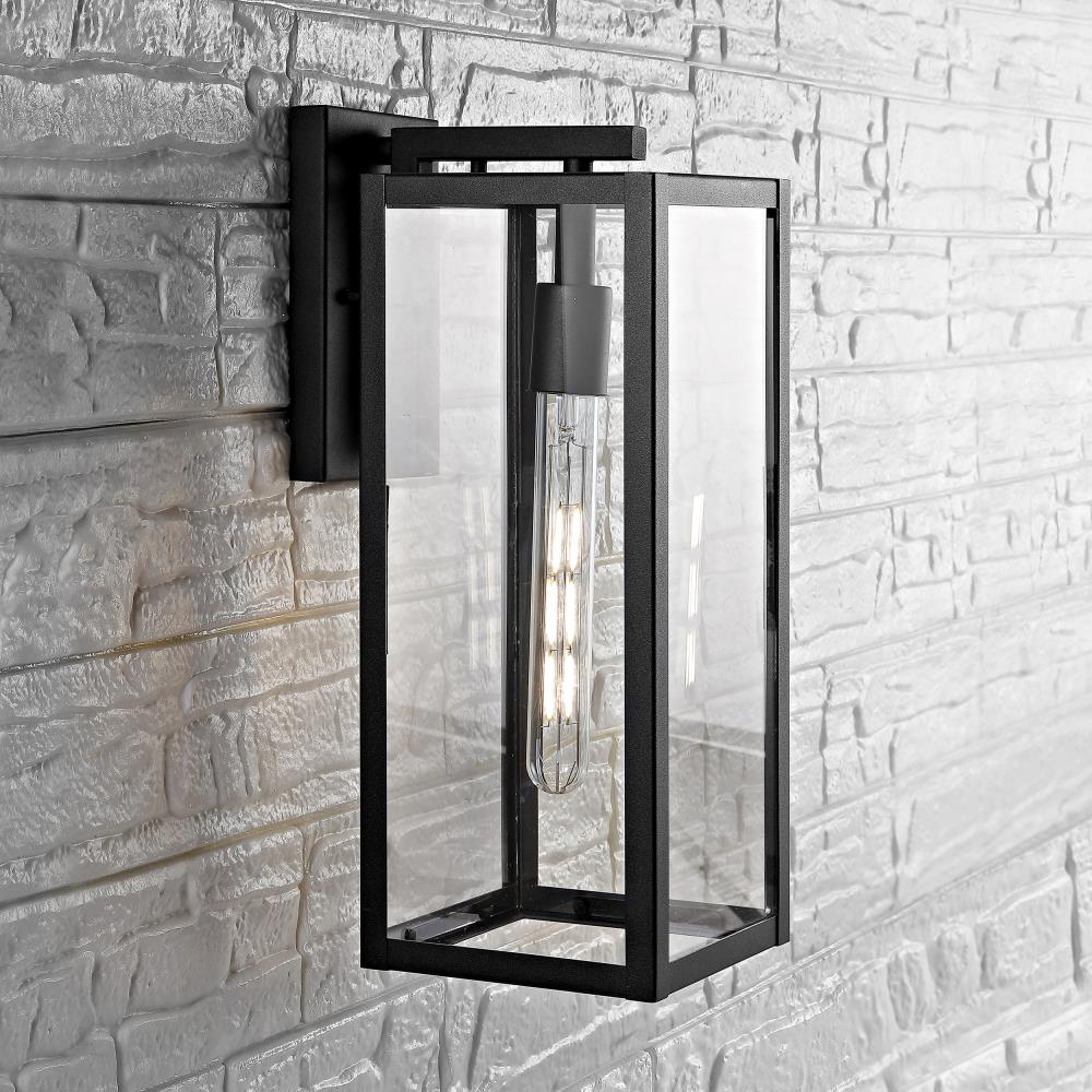 Safavieh Welson 1-Light 16-in H Black LED Outdoor Wall Light at Lowes.com