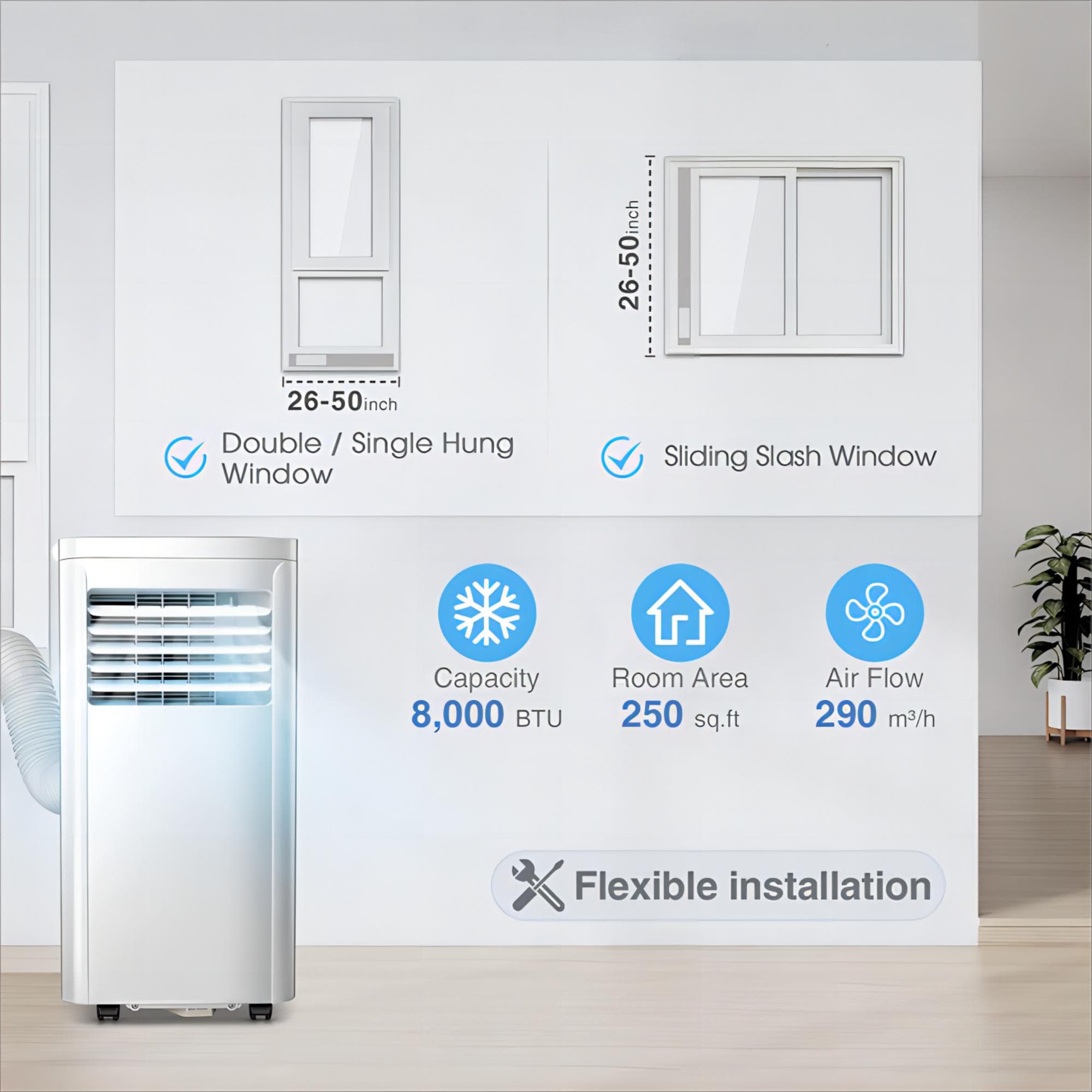 COWSAR LSA5407AC8K Portable-Air-Conditioners - View #3