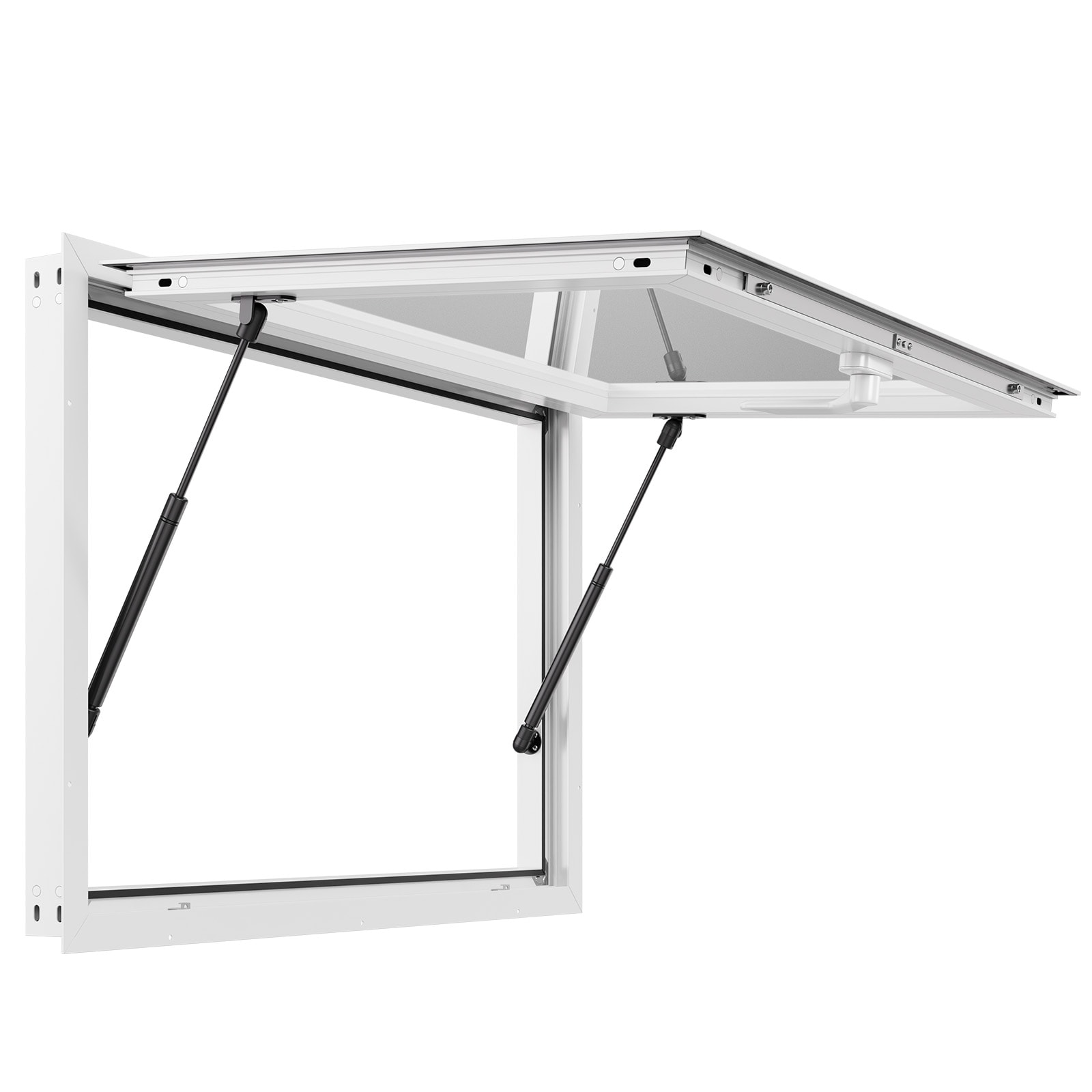 VEVOR Concession Window 36x36 in Aluminum Alloy Frame Service Window for Food Truck Up to 85 Degrees Stand Serving Window with Awning Door and Drag Hook Rainwater Resistant for Concession Trailers #SCFWCK3636YC11583V0
