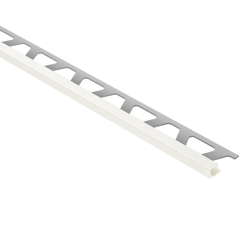 Schluter Systems Q125W Quadec 0.5-in W x 98.5-in L White color-coated aluminum Aluminum Square edge Tile Edge Trim