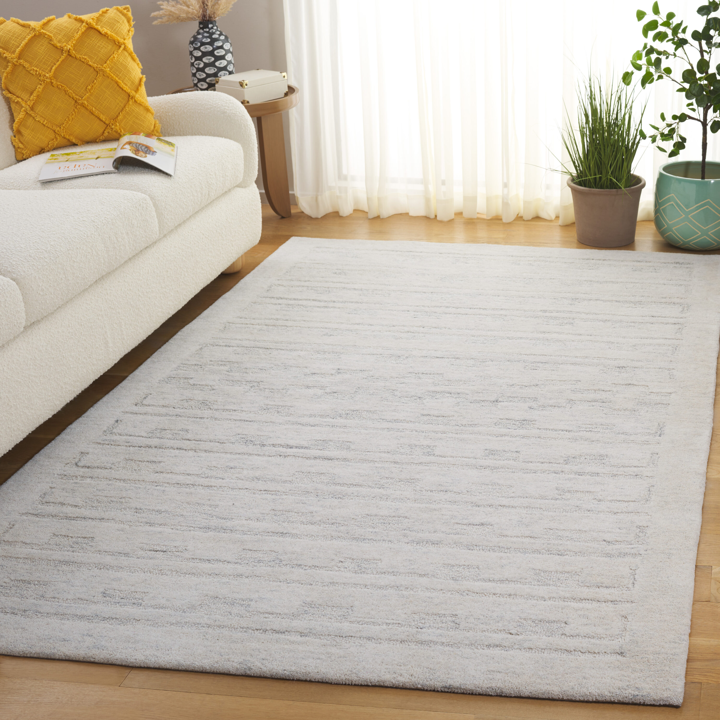  Harvest 111 Gray/Beige Contemporary 5ft x 8ft Medium Rectangle Rug