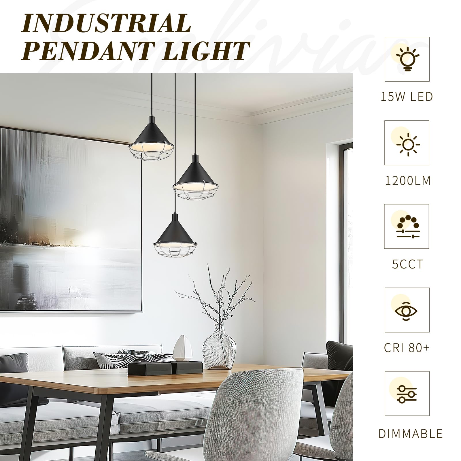 LTMATE LSYSE278-3-LED BK Pendant-Lights - View #5
