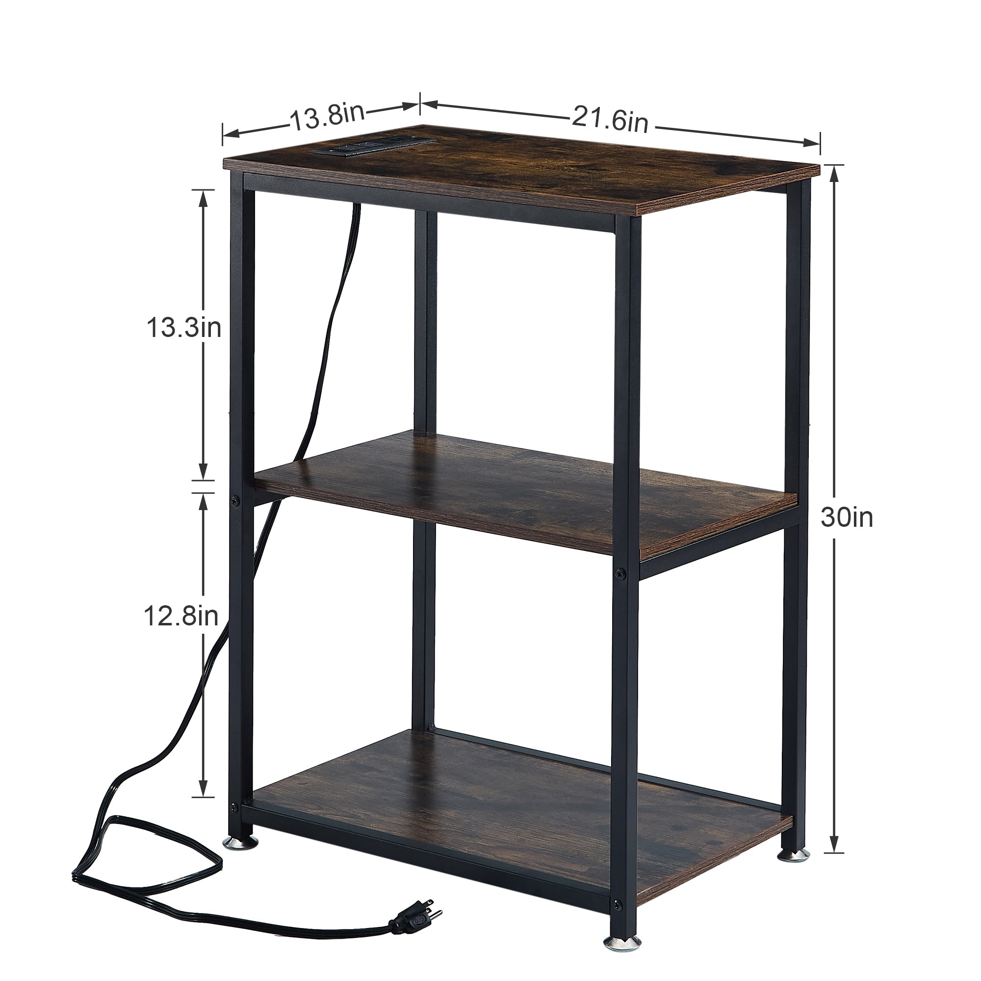 Vecelo LOE-XF-NT05-BRN-UP End-Tables - View #3