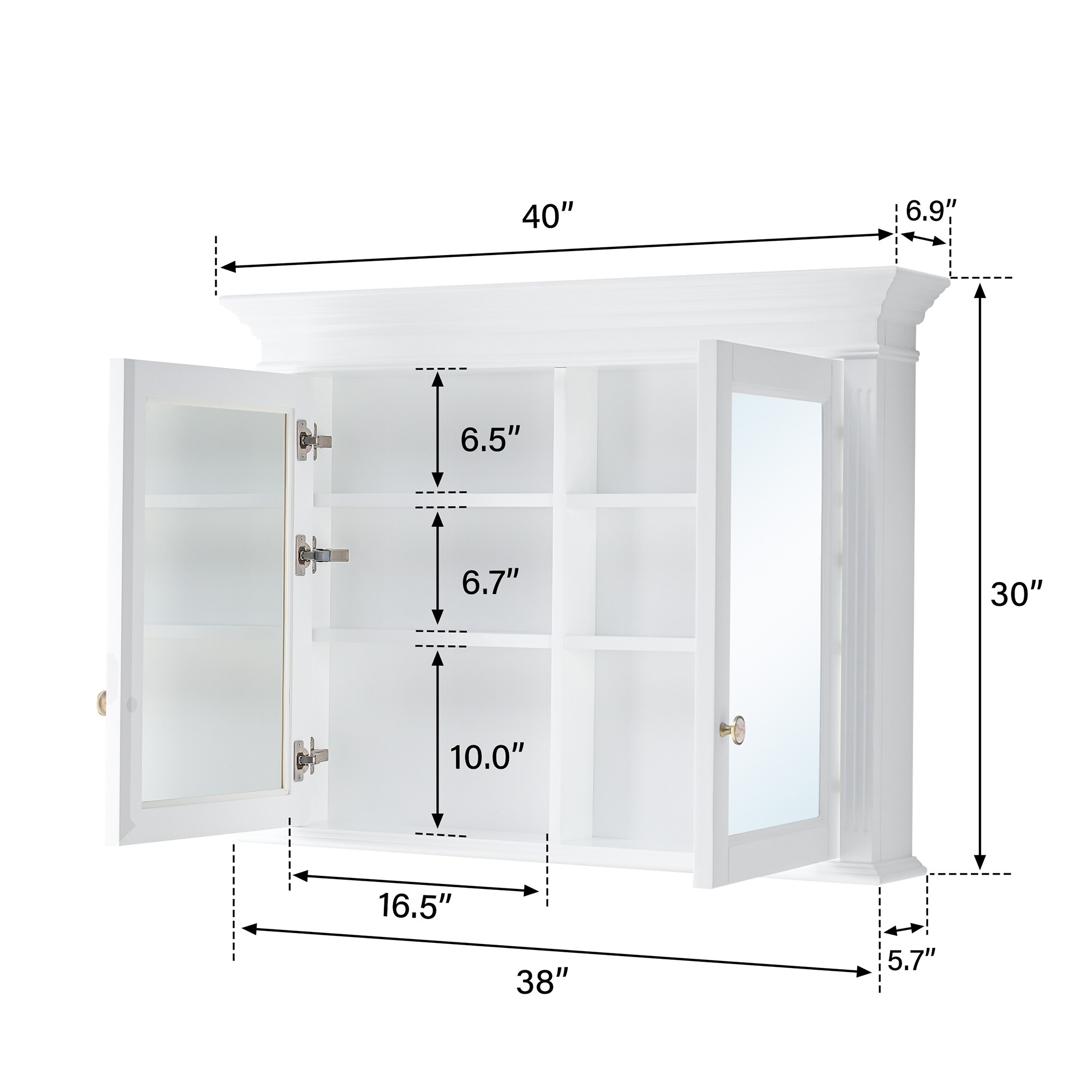 Forclover FMG4030B-WT Bathroom-Medicine-Cabinets - View #6