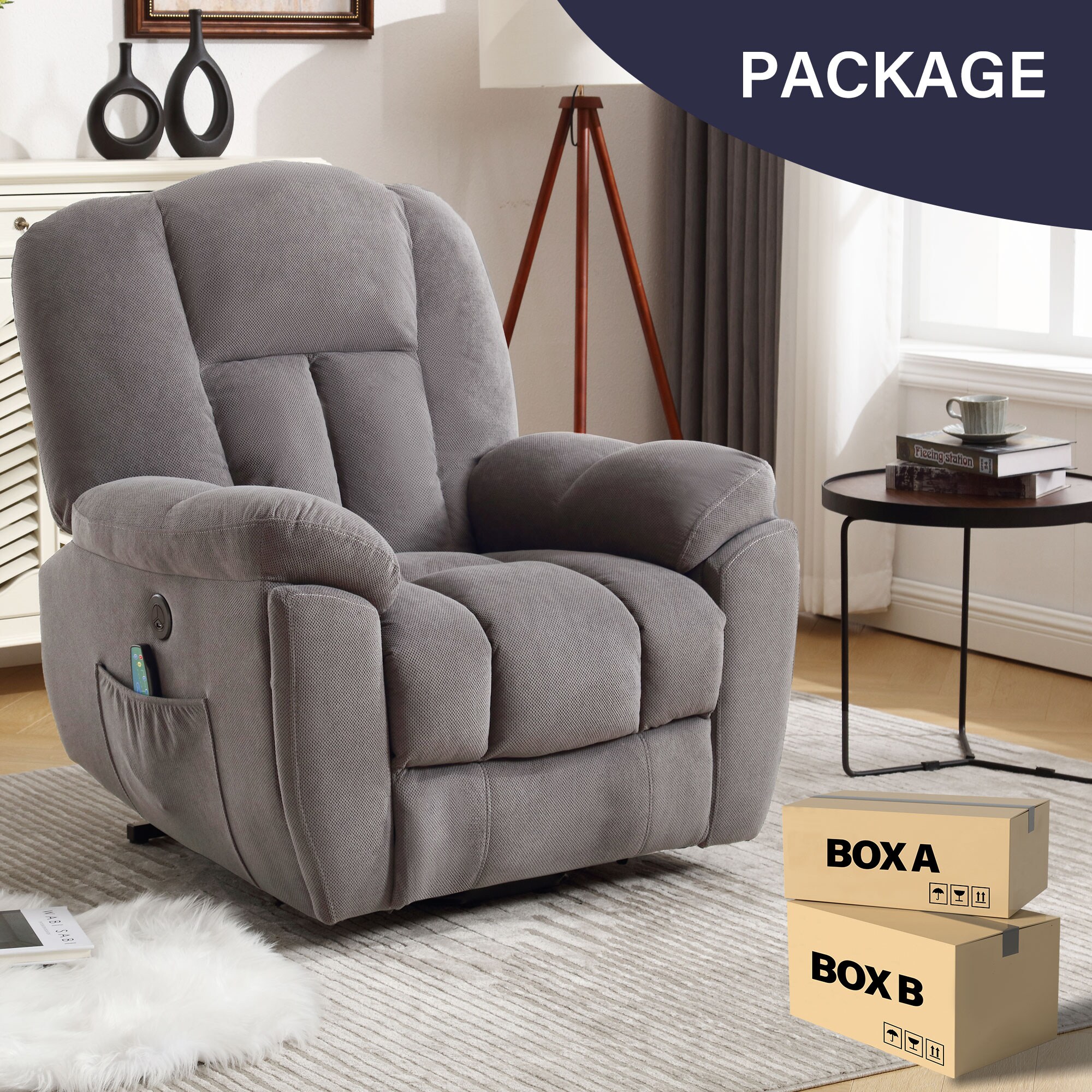 Clihome ER003-GREY recliners - View #9
