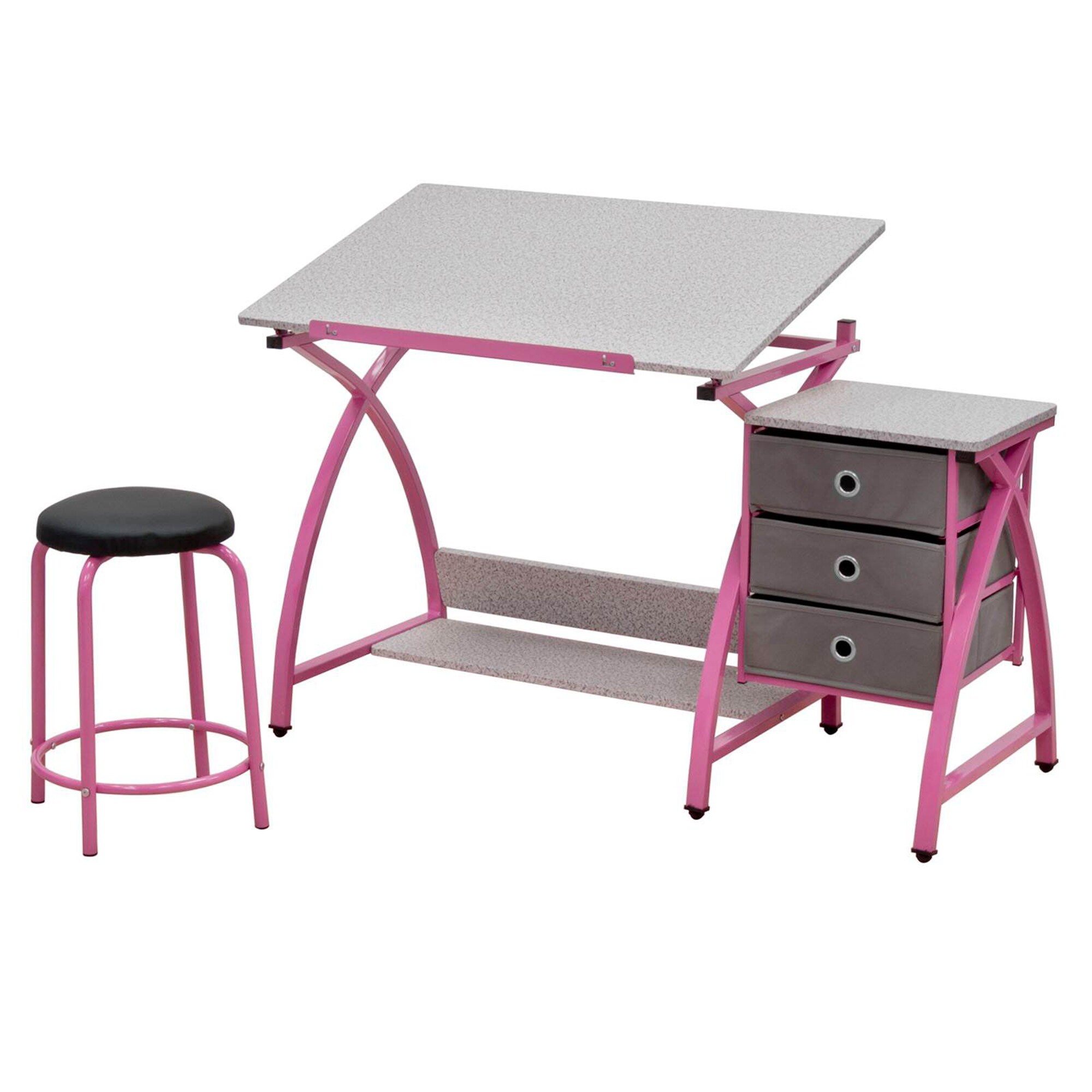 Studio Designs 86916 23.75-in Gray Traditional Drafting Table with Chair