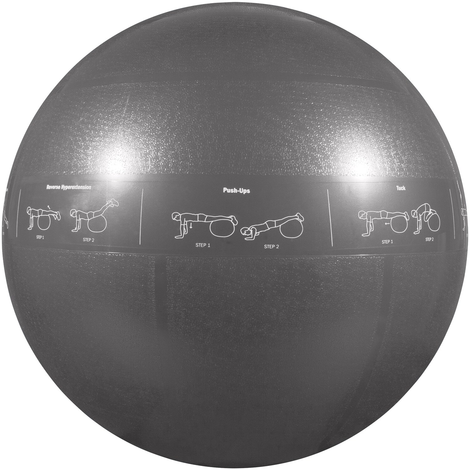 GoFit Pro Stability Ball 75-cm Gray Exercise Ball with Pump