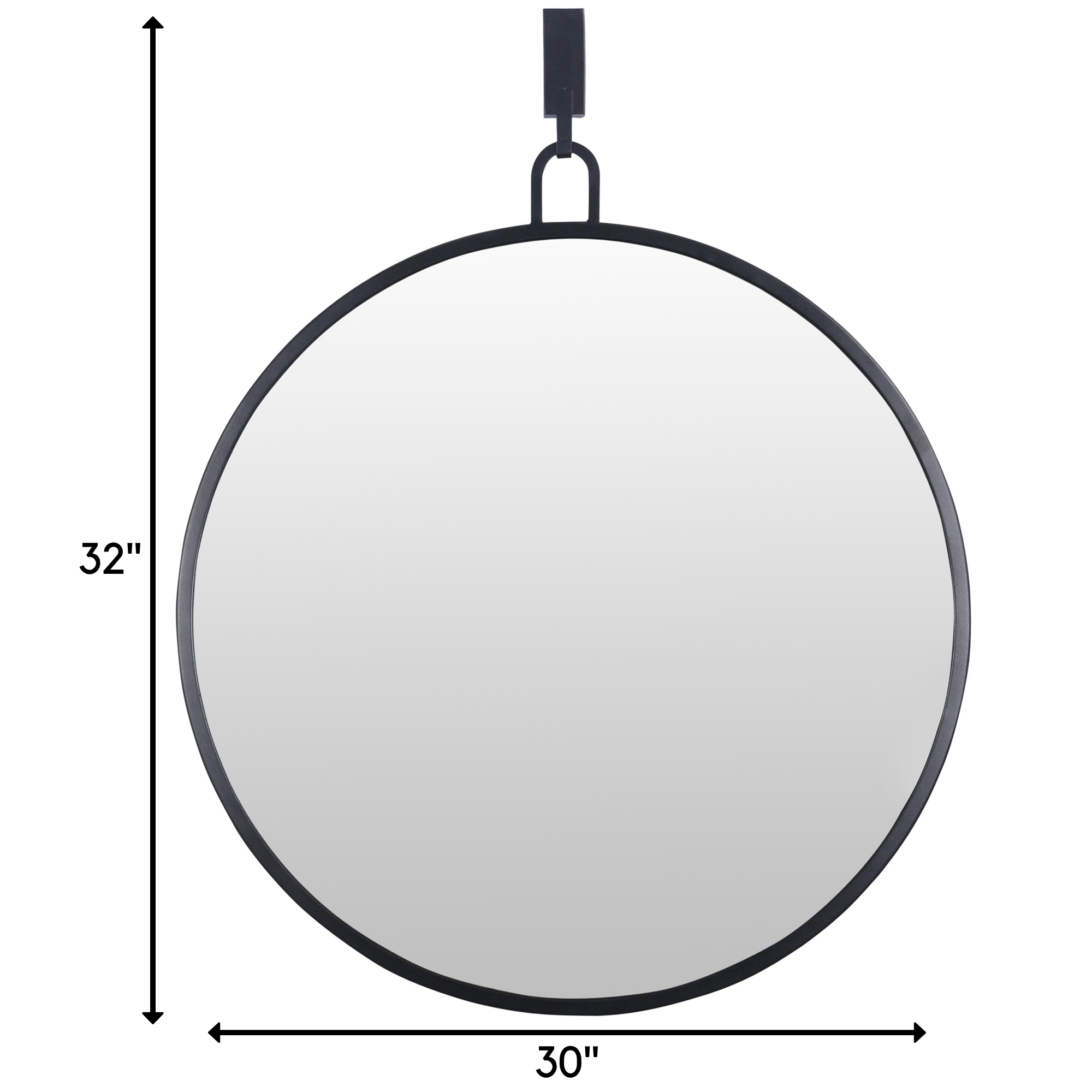 Varaluz Varaluz Casa 30-in W x 32-in H Round Black Framed Wall Mirror ...