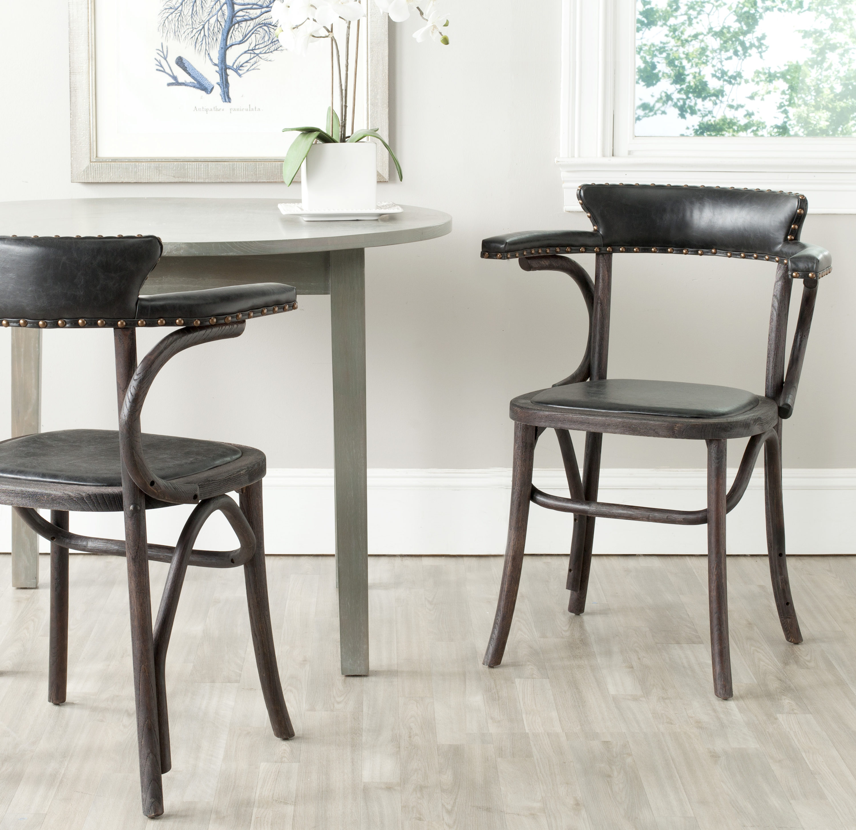 Restoration hardware discount leather dining chairs