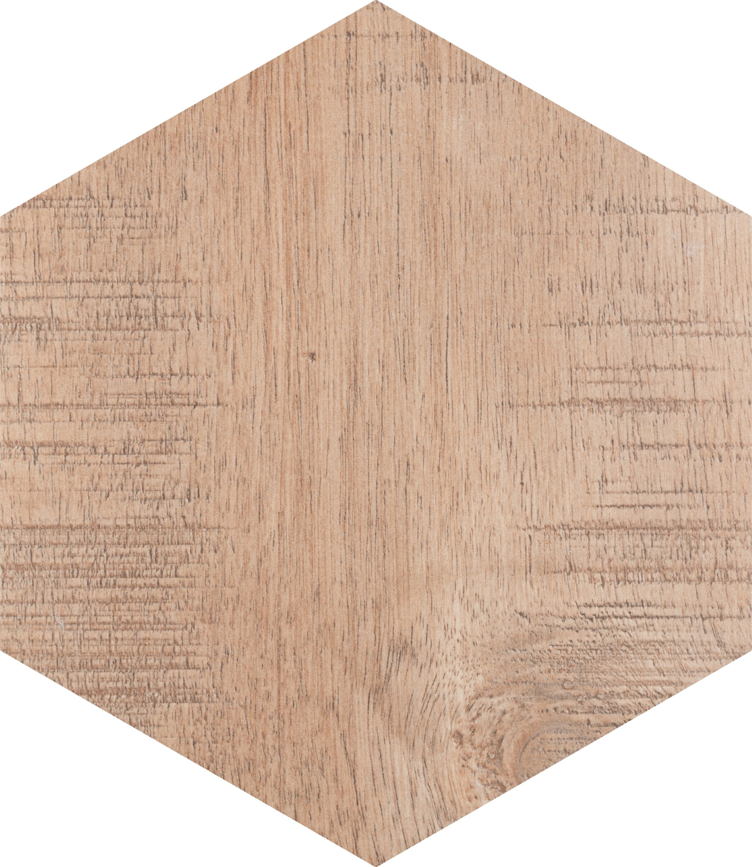 Sawnwood Brown Hexagon Porcelain Wood Look Tile