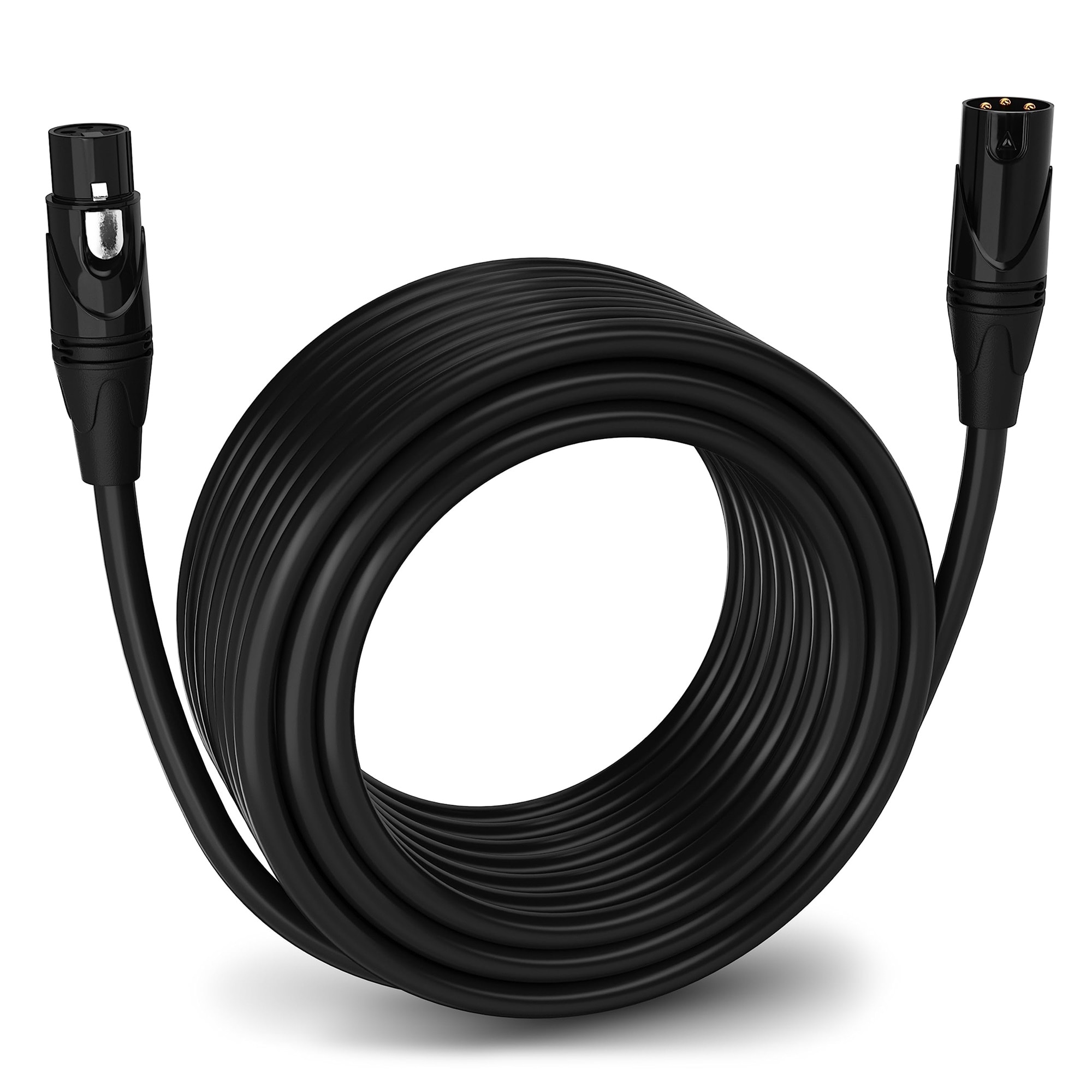 LyxPro Quad Series 75 ft XLR Cable Male to Female 4 Conductor - Black #LYXLCP1275