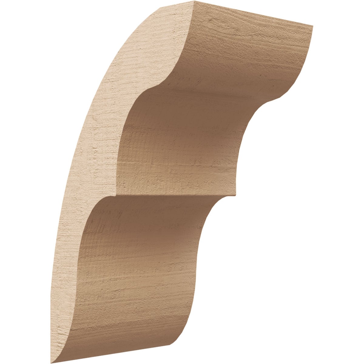 Ekena Millwork BRCUR05X06X10OZKRCPR 5-in x 10-in x 6-in Primed Urethane Ozark Rough Cedar Woodgrain TimberThane Knee Brace