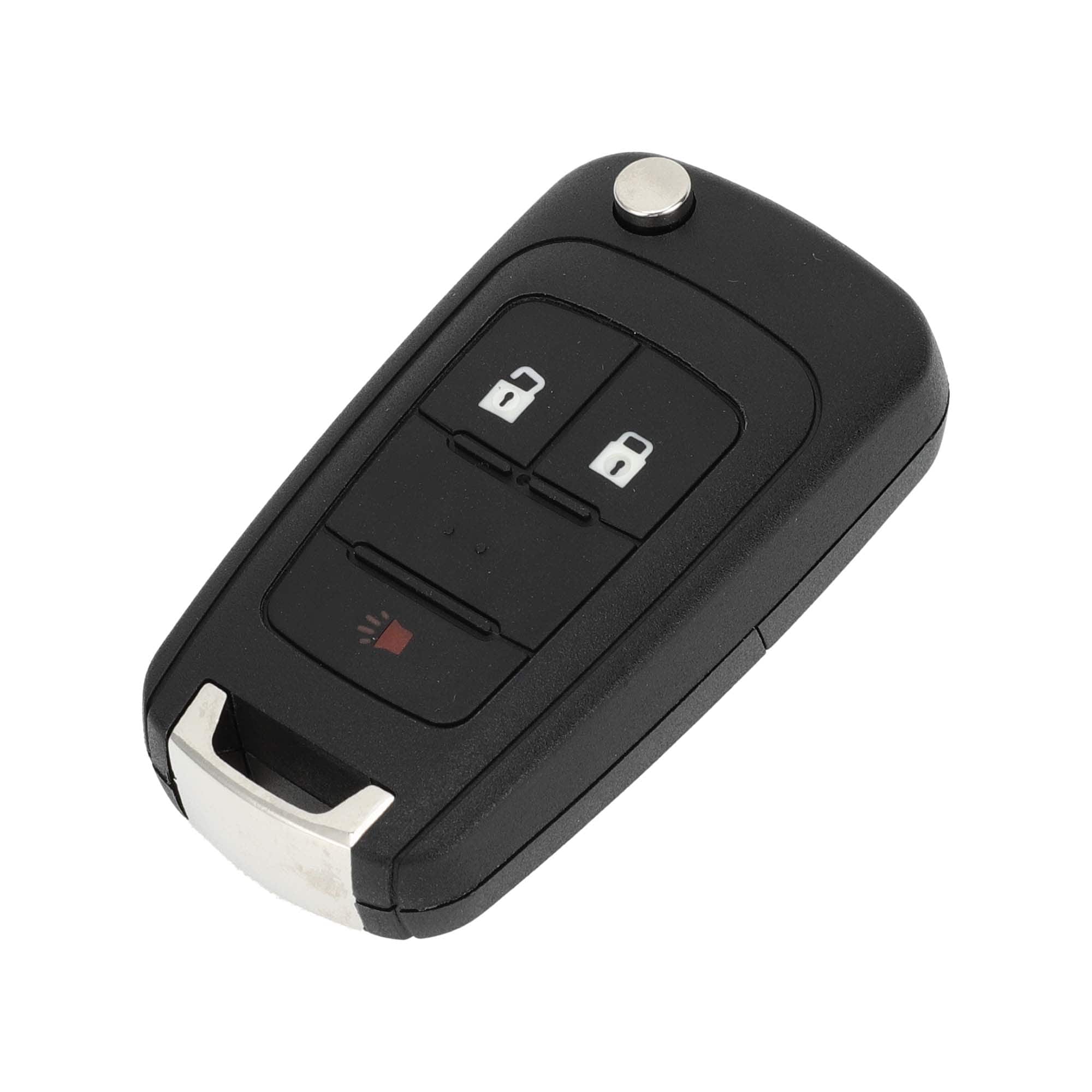 Unique Bargains Key Shell Case Keyless Entry Remote Key Fob Replacement Case for Chevrolet Equinox 2010-2017 for Chevrolet Sonic 2012-2017 3 Buttons OHT01060512