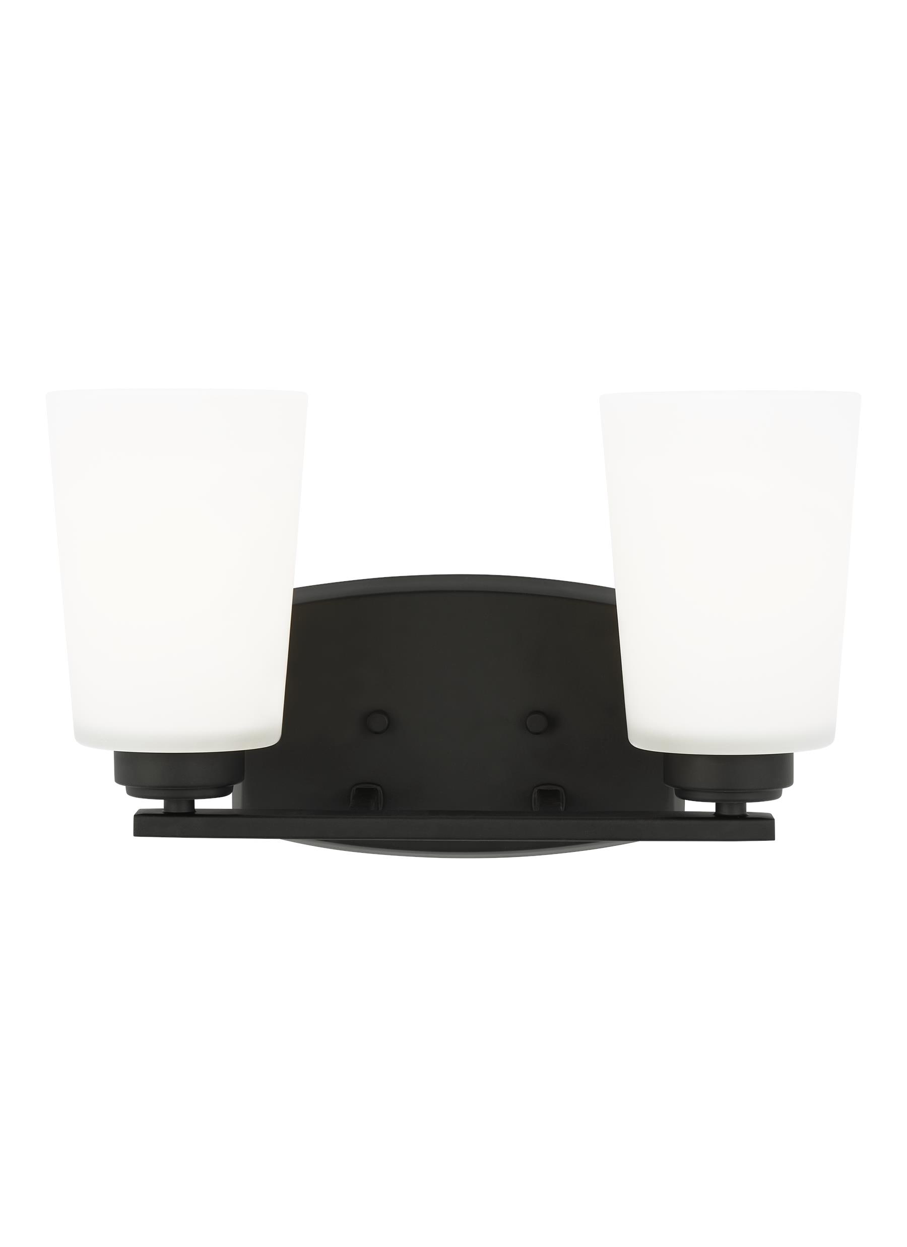 Generation Lighting 4428902EN3-112 Franport 13.25-in 2 -Light Black Traditional Vanity light