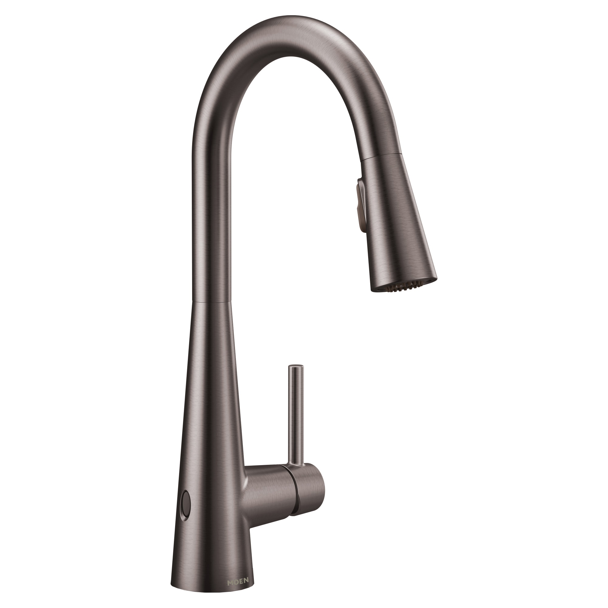 Moen 7864EWBLS Black Stainless Steel Single Handle Deck-mount Pull-down Kitchen Faucet with Sprayer ( Side Sprayer Included )