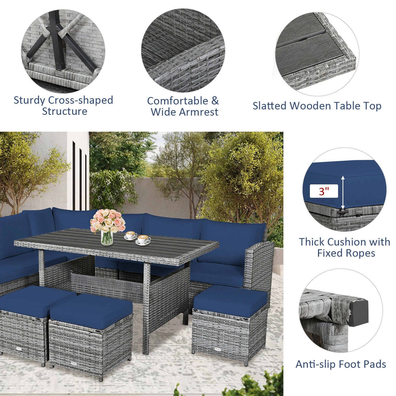WELLFOR OUJ71503NY+ Patio-Conversation-Sets - View #6