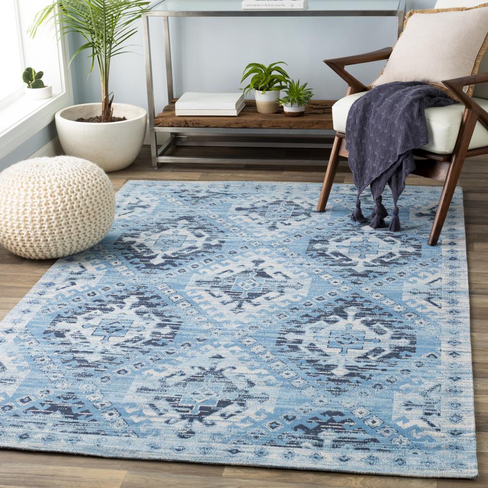 Surya Amsterdam 2 x 3 Blue Indoor Trellis Global Area Rug in the Rugs ...