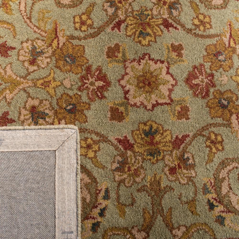 Gray 6' Round Hand-Tufted Wool Area Rug
