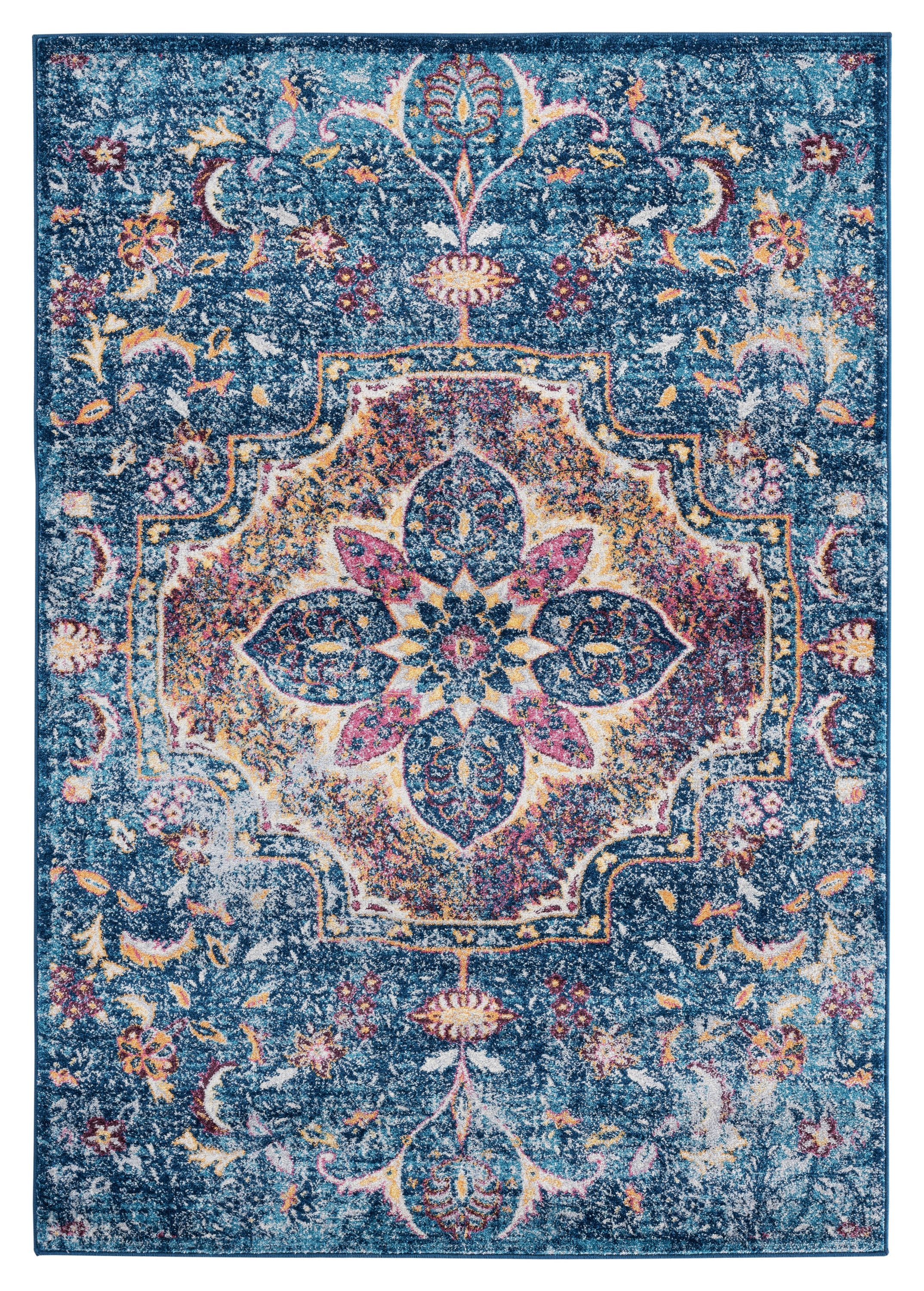 United Weavers Of America 713 21768 1215 Abigail Midnight Blue Indoor Medallion Area Rug