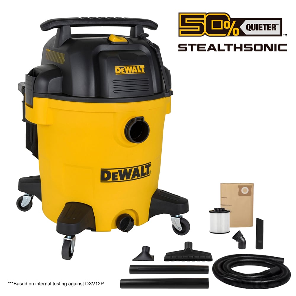DEWALT Stealthsonic Quiet 12-Gallons 5.5-HP Corded Wet/Dry Shop Vacuum with  Accessories Included in the Shop Vacuums department at