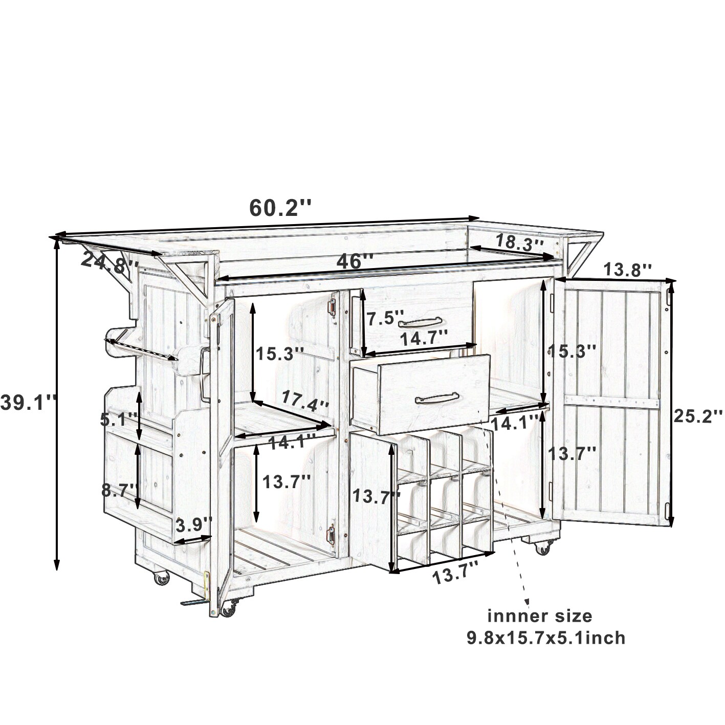 ModernLuxe L3P-N717P404327B Outdoor-Carts - View #10