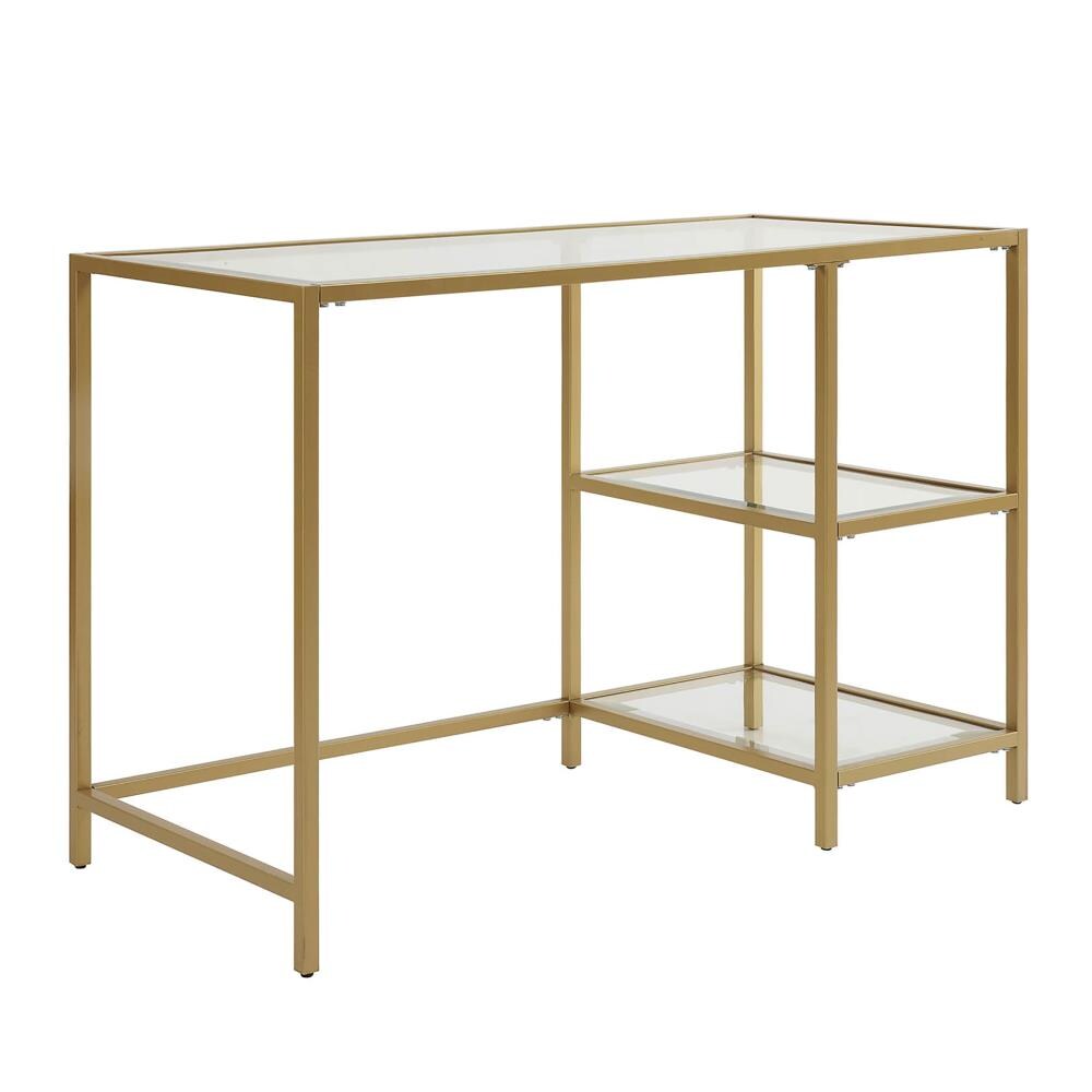 gold desk shelf