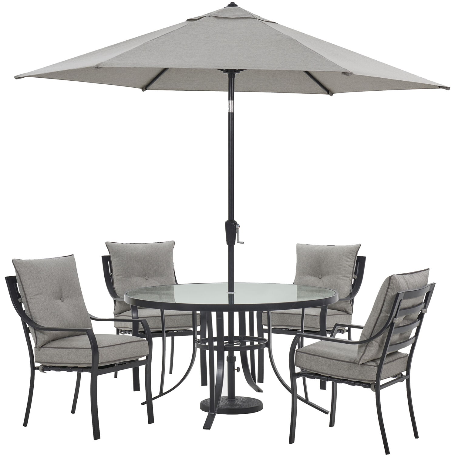 Hanover LAVDN5PCRD-SLV-SU Patio-Dining-Sets - View #2
