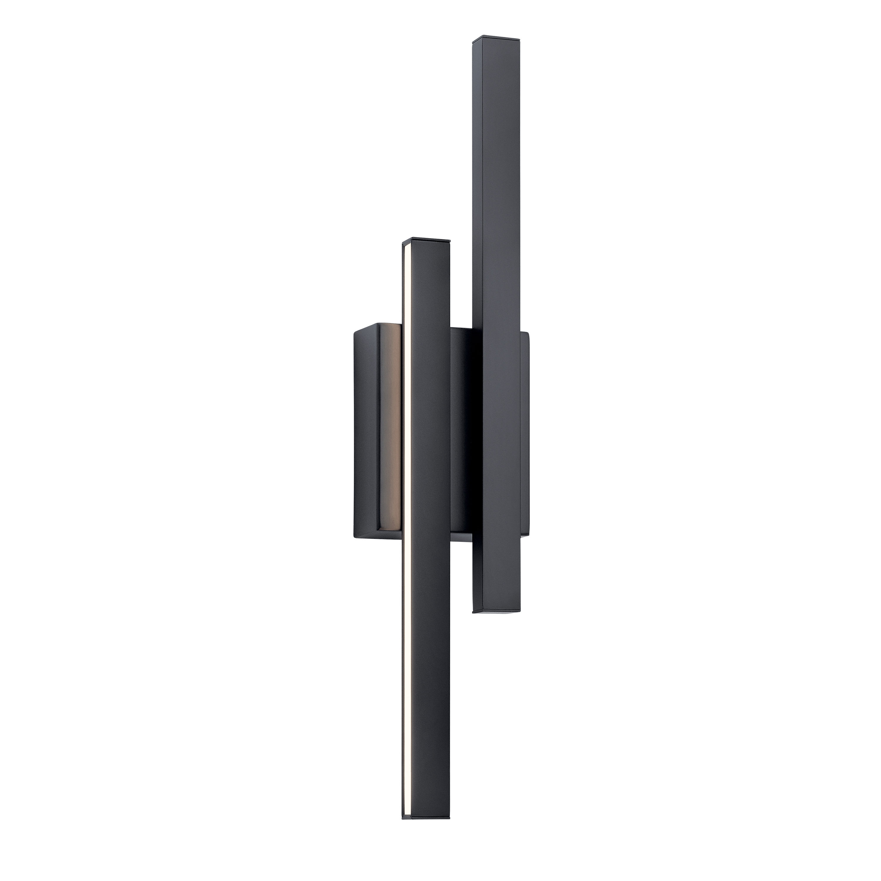 elan 83702MBK Idril 4.75-in W 1 -Light Matte Black Integrated LED Wall Sconce