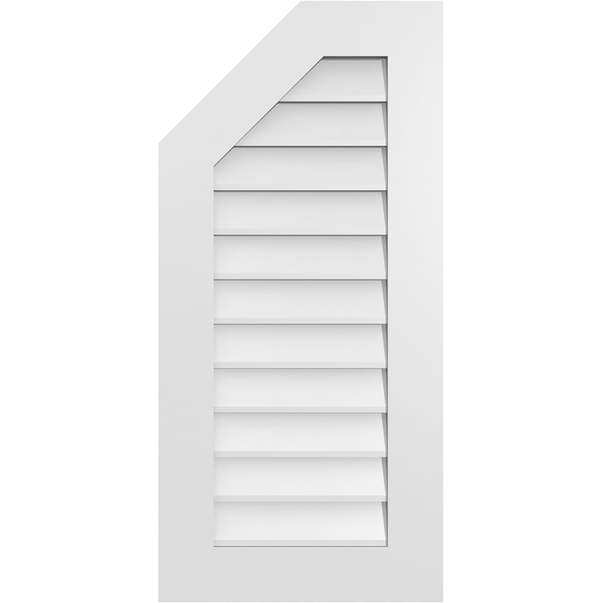 Ekena Millwork GVPOL18X3801SN 18-Inches x 38-Inches Off-white Octagon PVC Gable Louver Vent