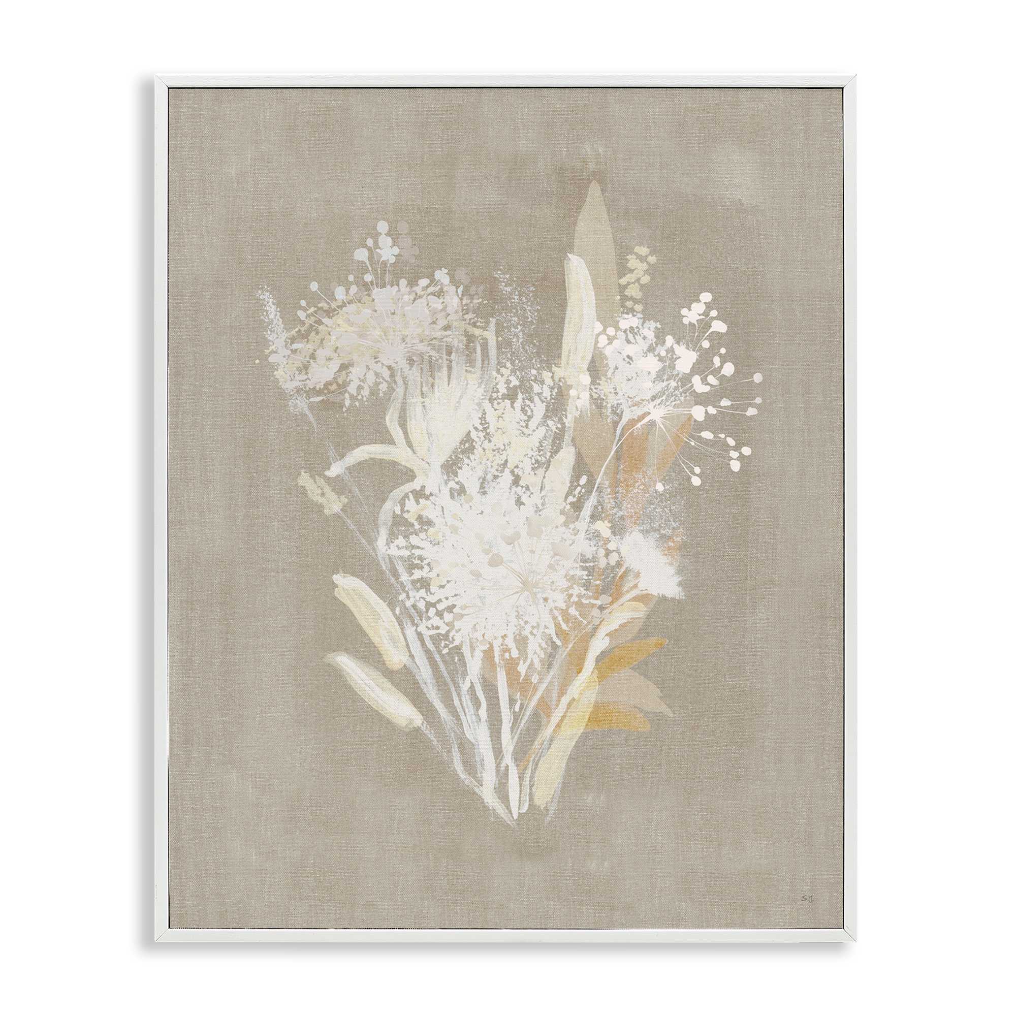 Stupell Industries BS-179-WFR-24X30 Country Herbs Impression White Framed Giclee Art By Susan Jill 24 x 30