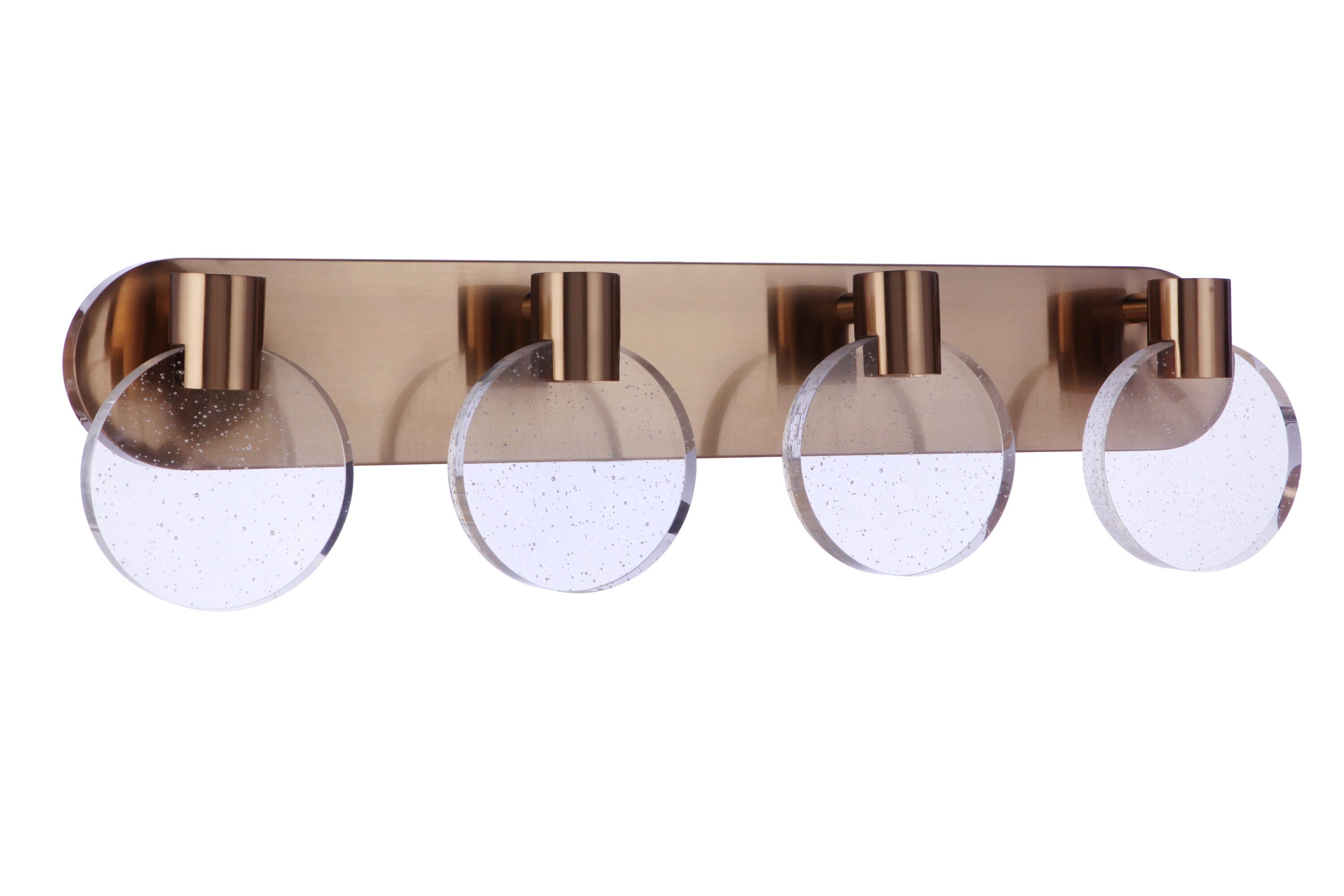 Craftmade 15130SB-LED Glisten 29.53-in 4 -Light Satin Brass Modern/contemporary Vanity light