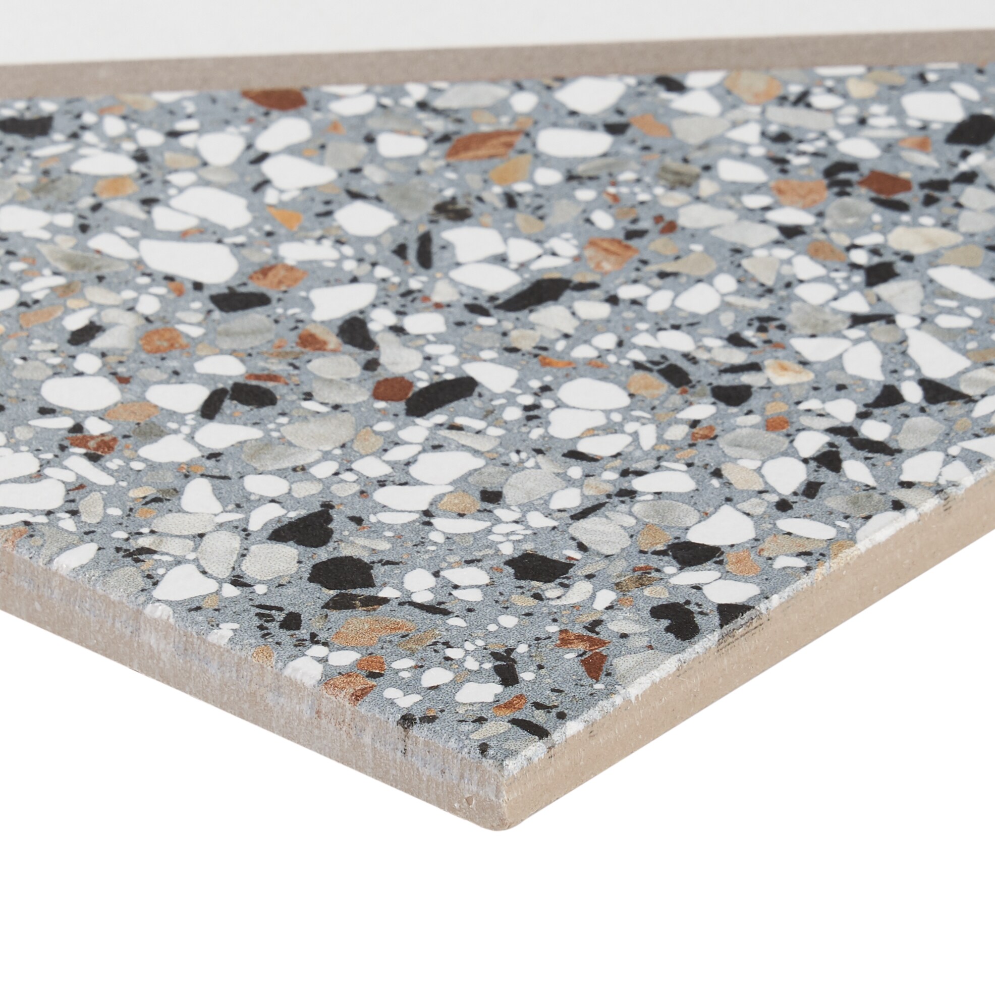 Artmore Tile Shards Terrazzo Deco Azur 8 In X 8 In Matte Porcelain Encaustic Floor And Wall Tile 9171