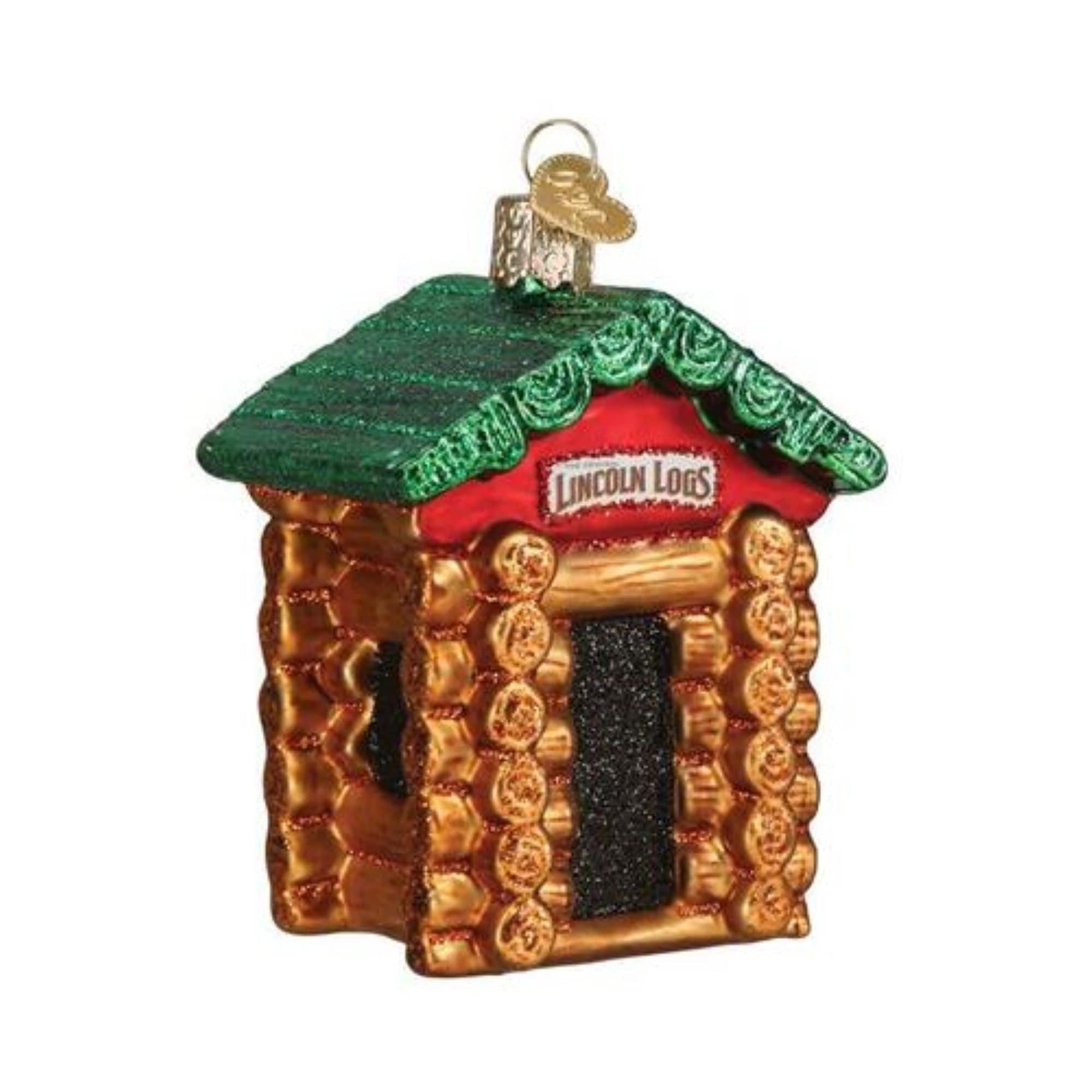 Old World Christmas 729343441768 Blown Glass Ornament for Christmas Tree - Lincoln Logs