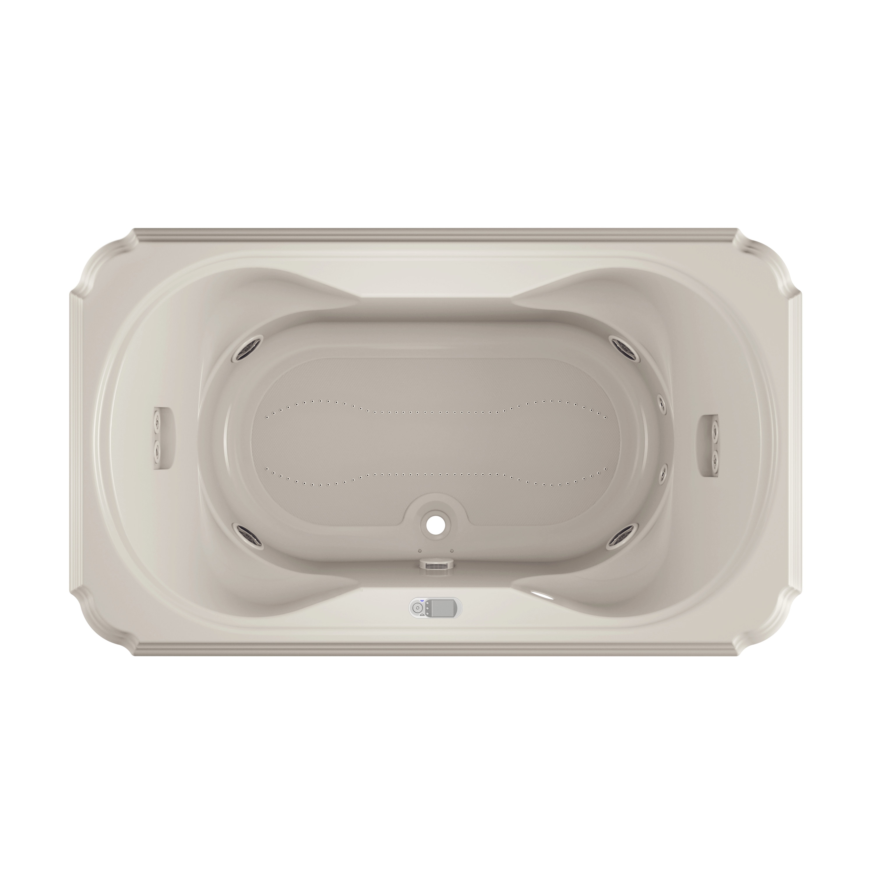 Jacuzzi MS65969 Marineo 42.0-Inches x 72.0-Inches Oyster Acrylic Rectangular Drop-in Whirlpool and air bath combination tub ( Center Drain )