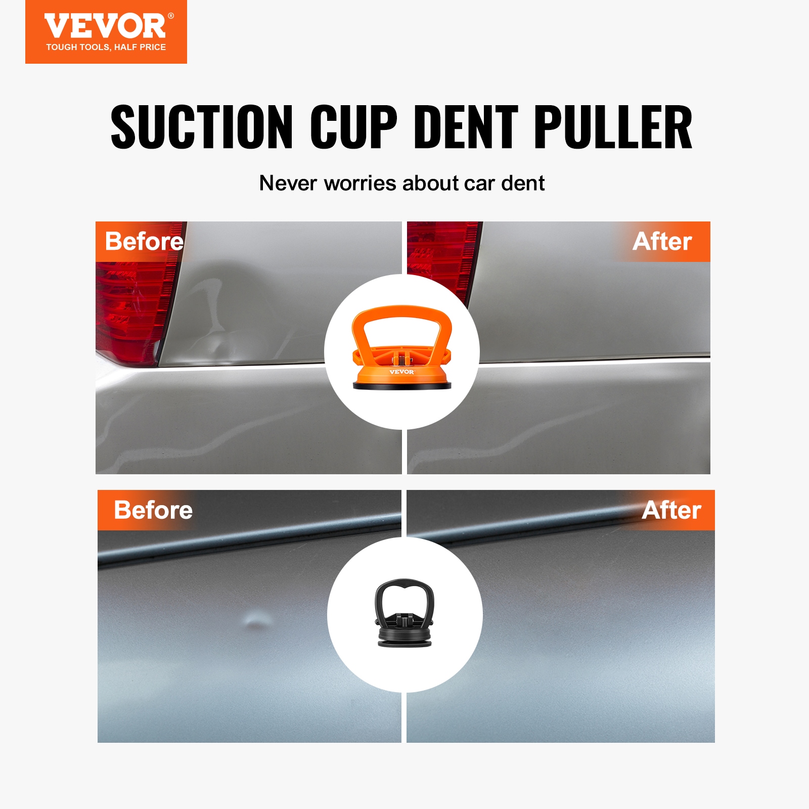VEVOR 85cm Dent Pull Lever Straightening Bar Kit Mount Suction Cups Demount Pro
