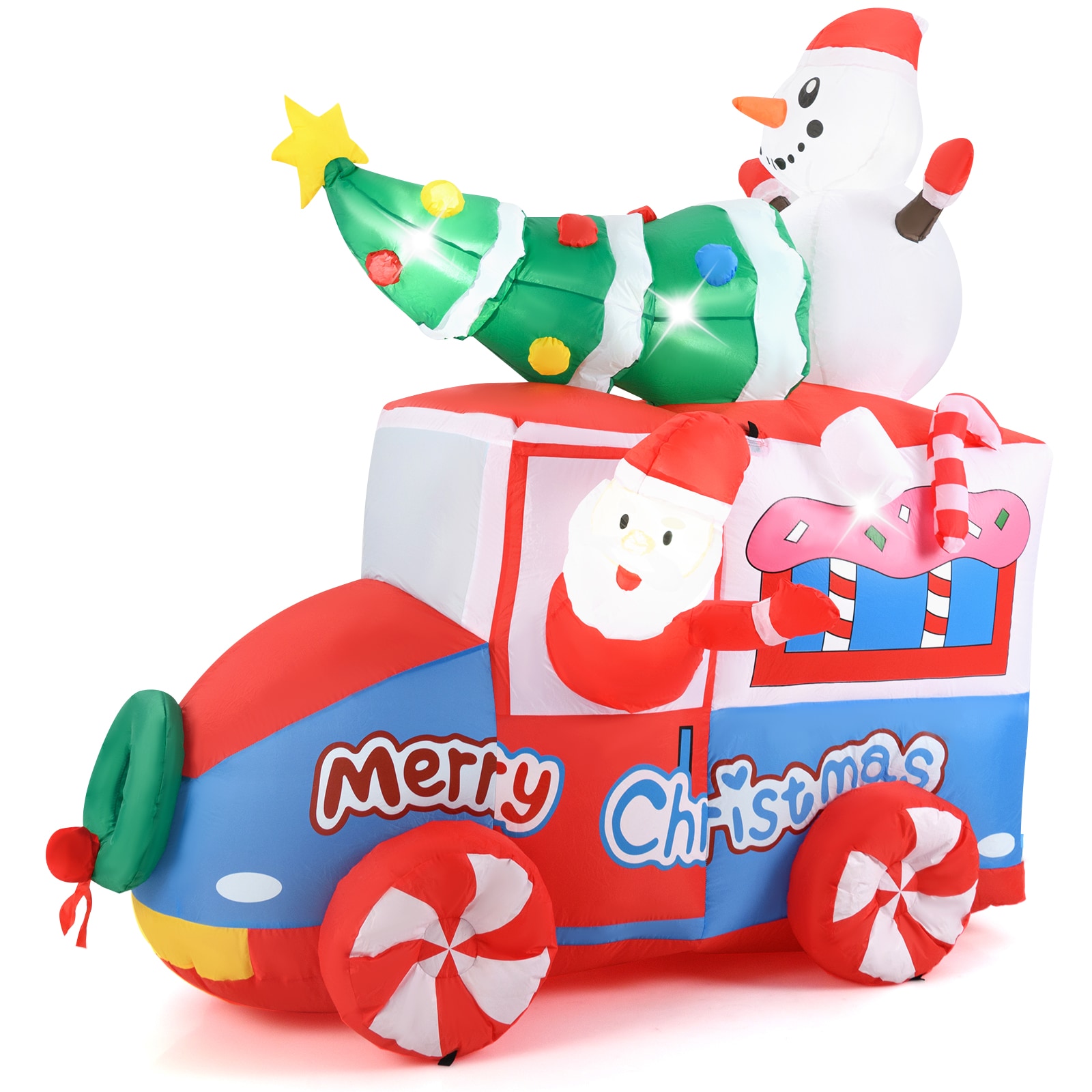 WELLFOR HYG24013US 6-Feet Lighted Santa Christmas Inflatable