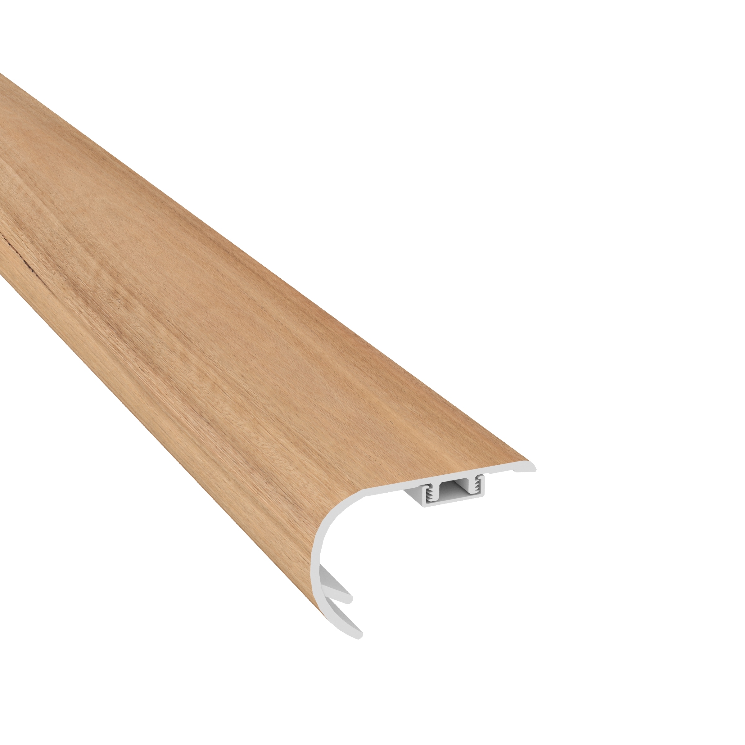 CALI 7902611014 Legends 2.17-in x 72.83-in x 1.57-in Calypso Cove Prefinished Vinyl Overlap Stair Nosing