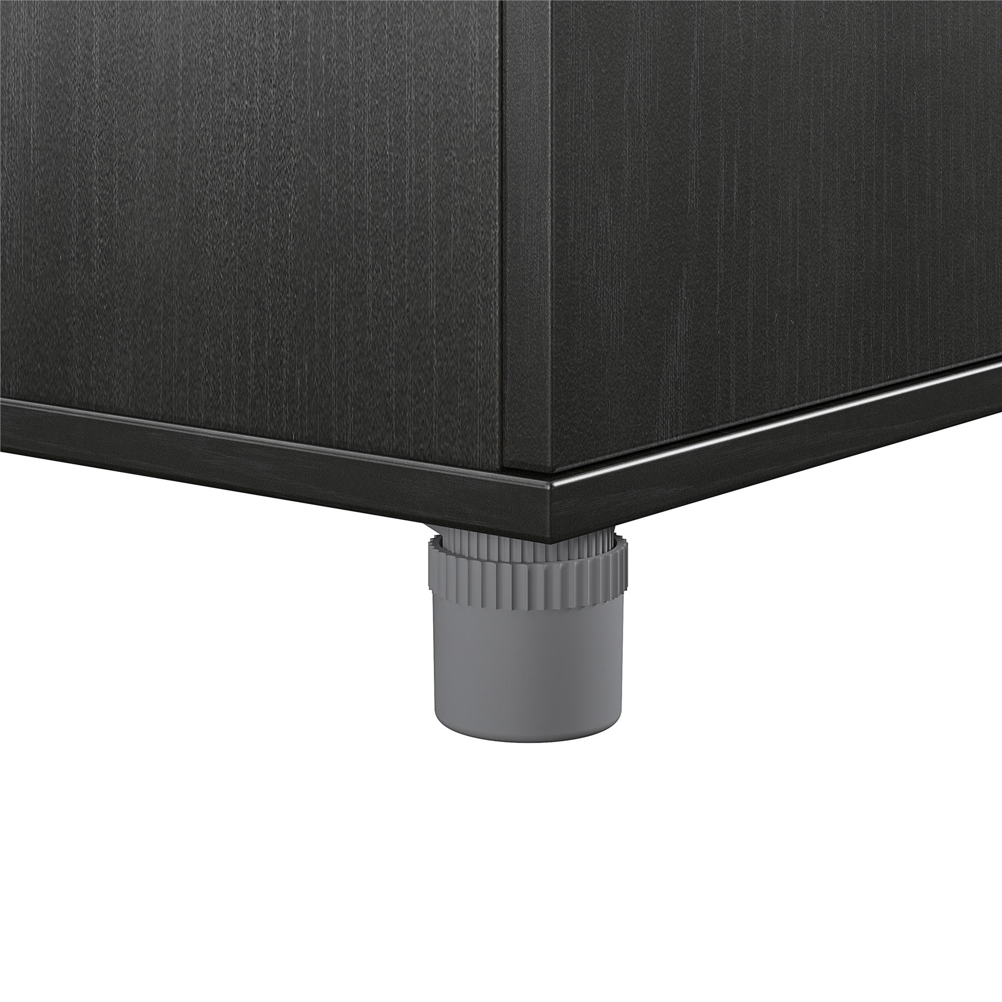 Camberly Nightfall Black Oak 4-Door Storage Cabinet with Drawer