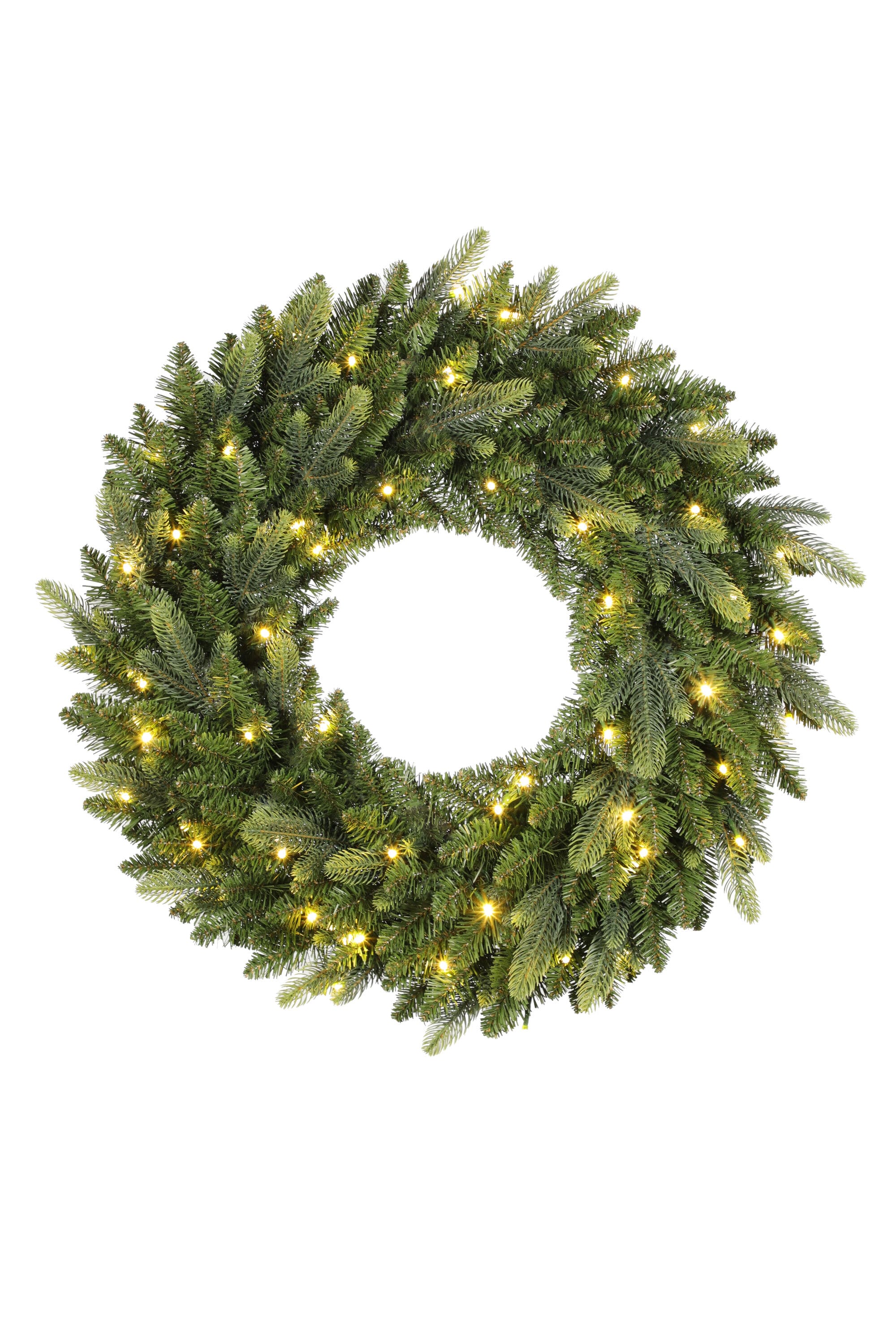 Holiday Living LW24W17-30LD Everett 30-in Pre-lit Indoor/Outdoor Green Fraser fir Artificial Christmas Wreath