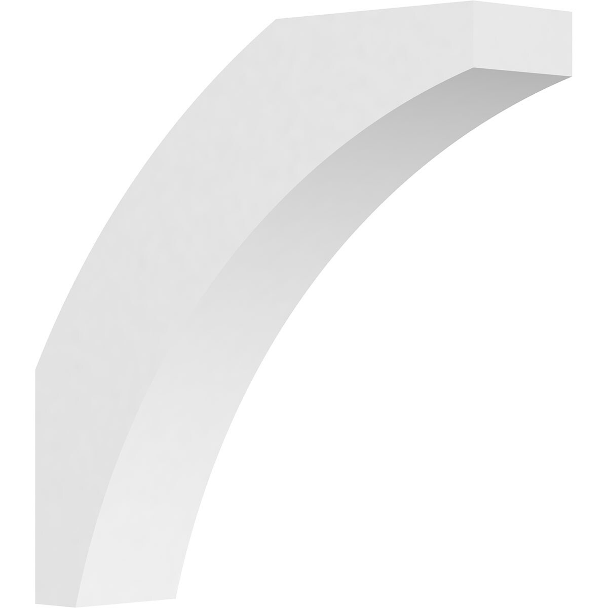 Ekena Millwork BRCP03X14X14THR 3-in x 14-in x 14-in Unfinished PVC Standard Thorton Knee Brace