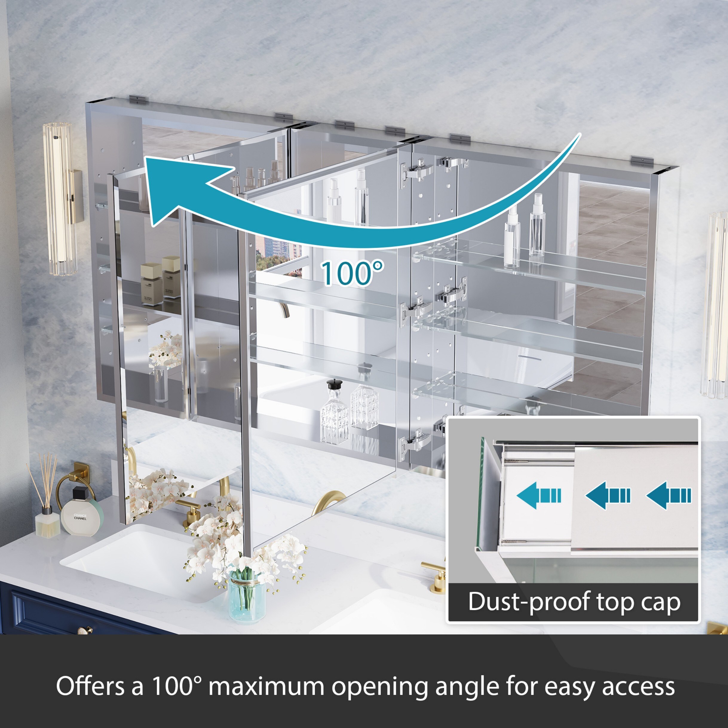 WELLFOR B24R1230MCB24L Bathroom-Wall-Cabinets - View #7