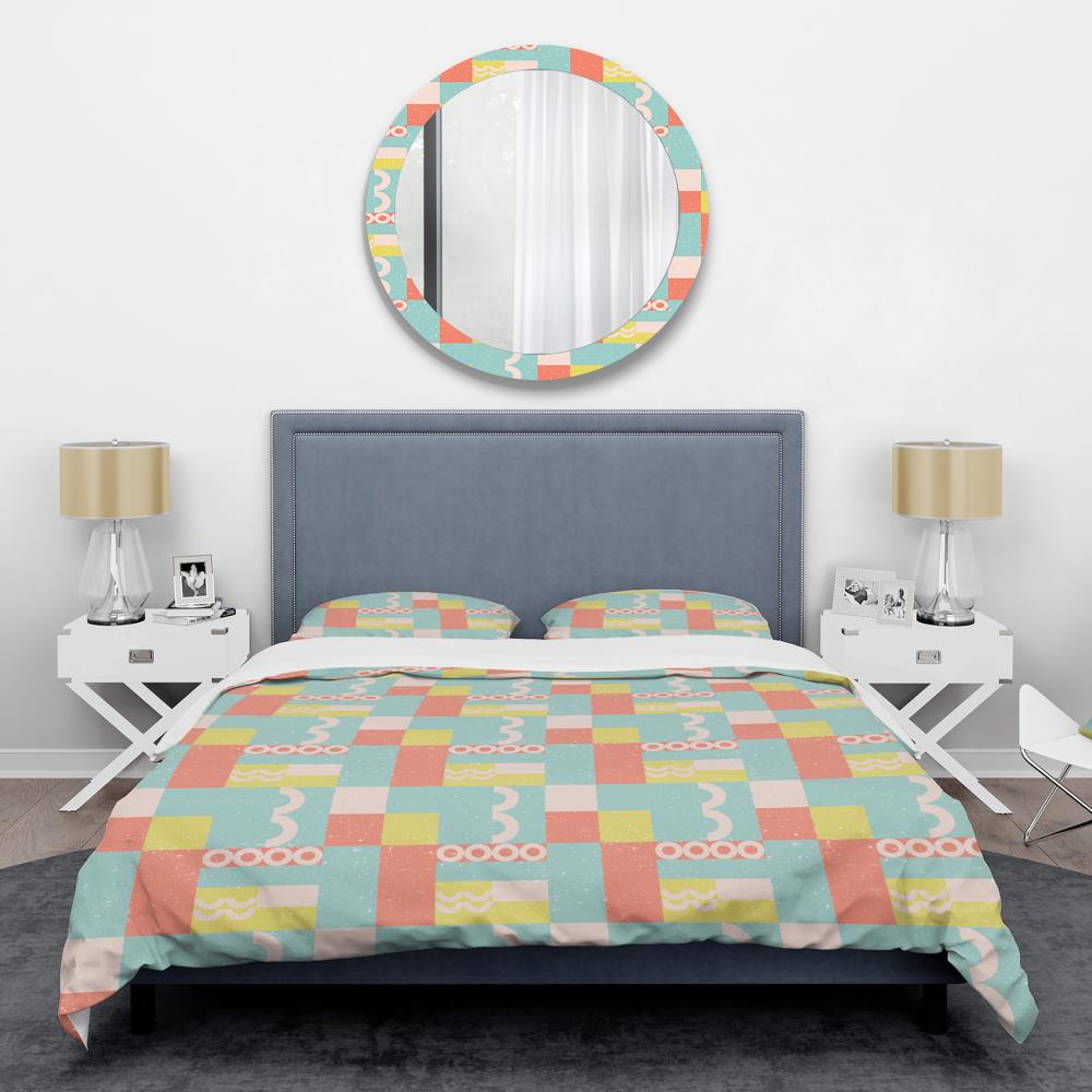 Designart BED24269-Q 3-Piece Orange Queen Duvet Cover Set